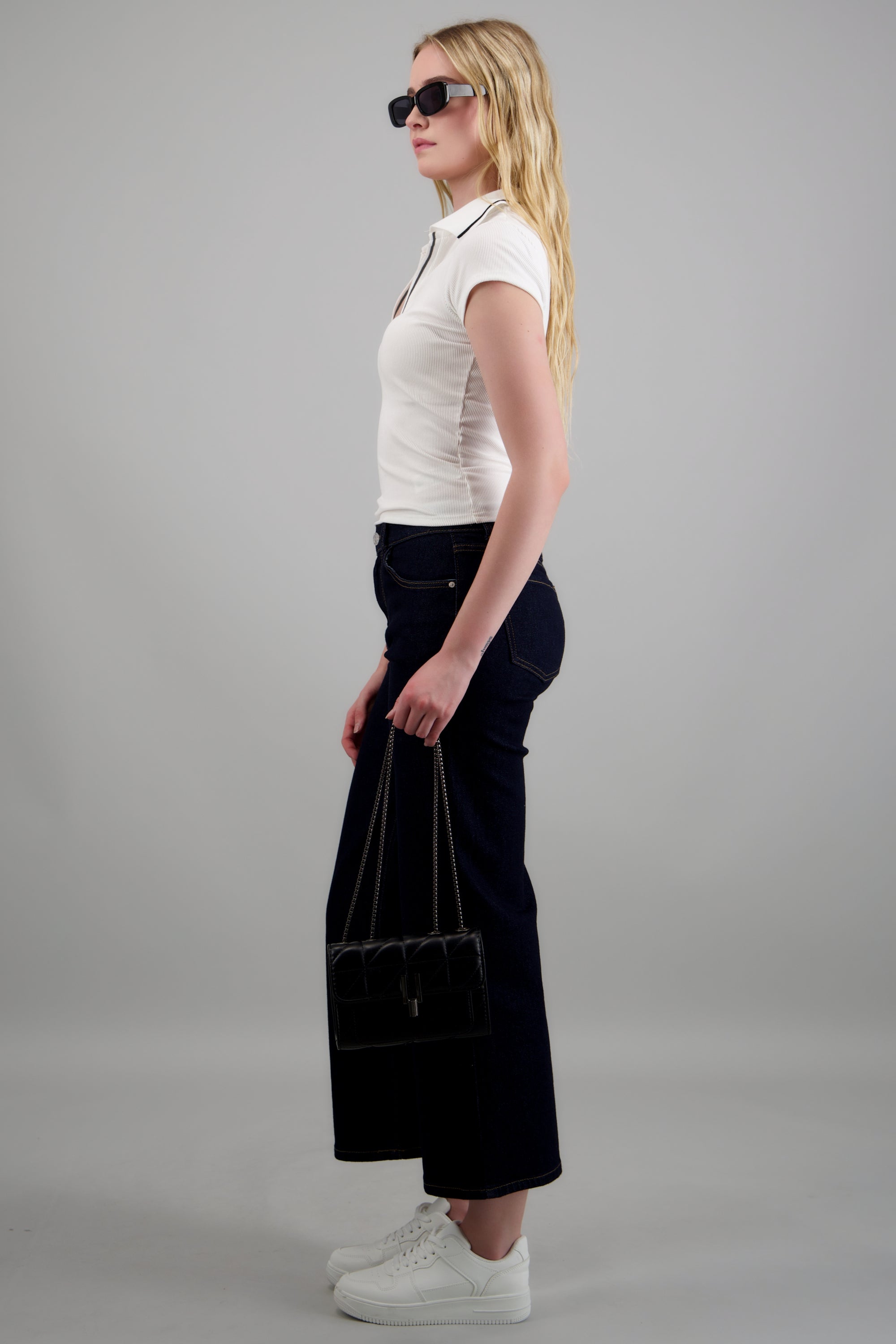 Jeans cropped amplios INDIGO