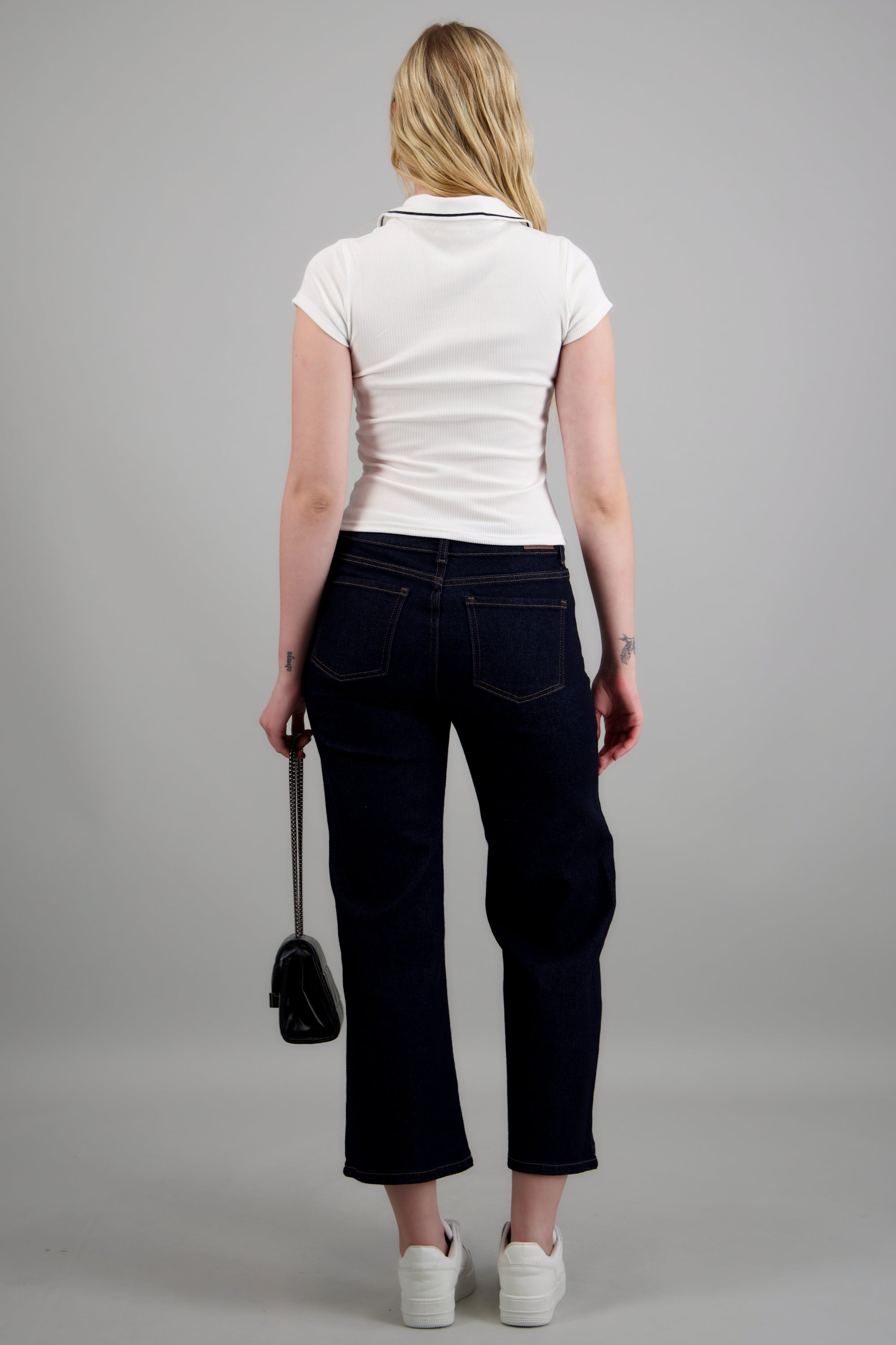 Jeans cropped amplios INDIGO