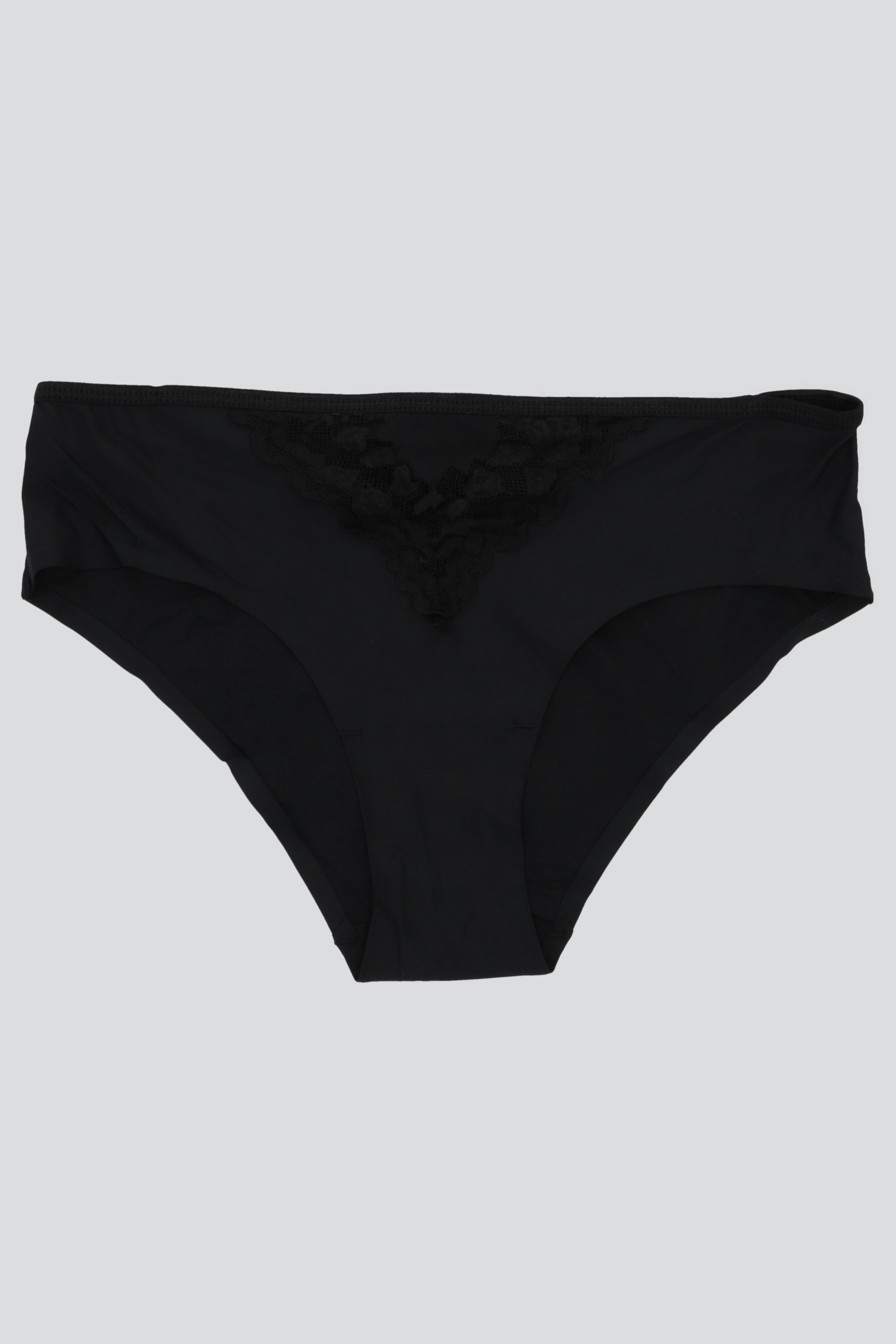 Bikini microfibra detalle encaje NEGRO