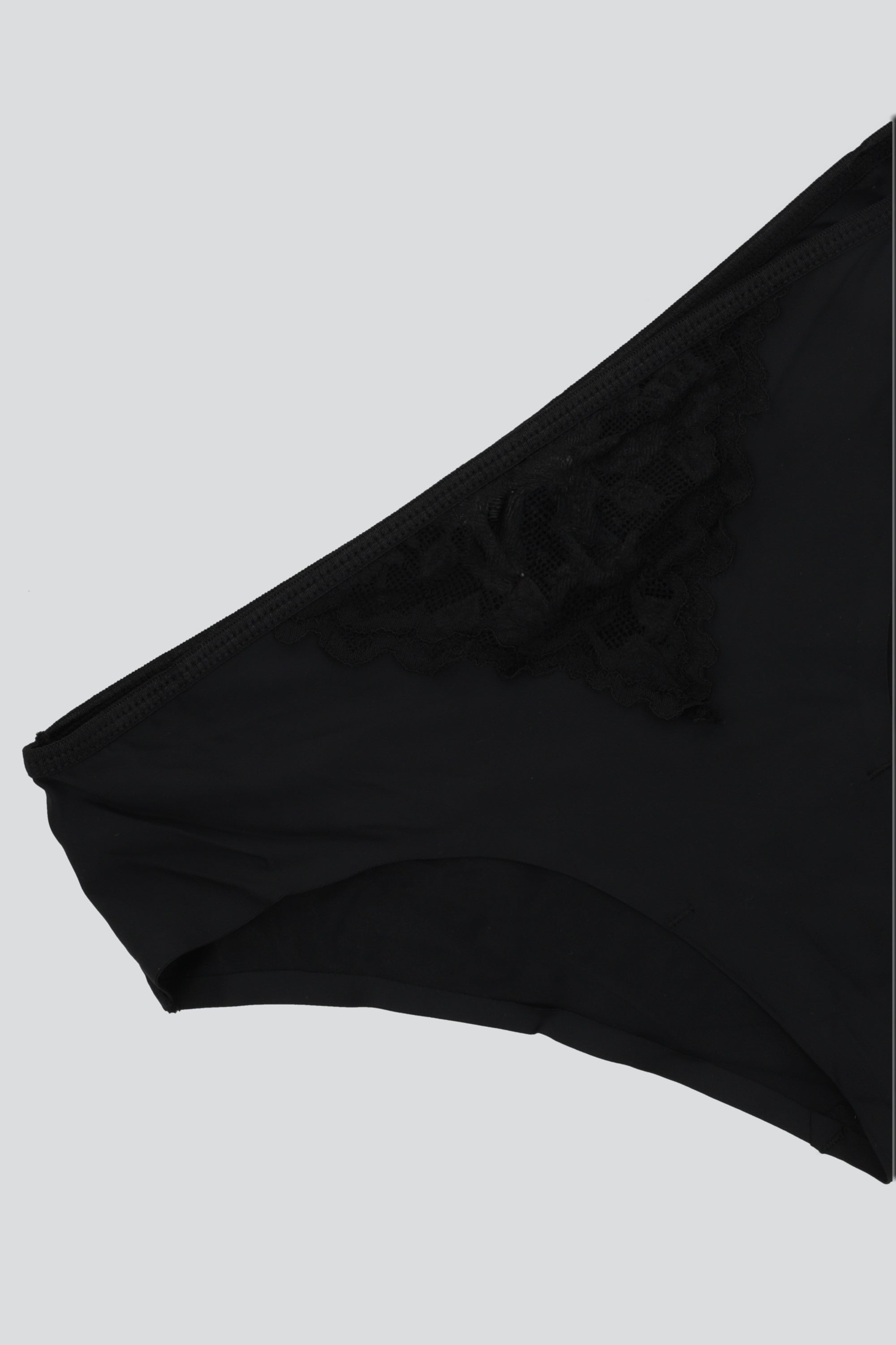 Bikini microfibra detalle encaje NEGRO