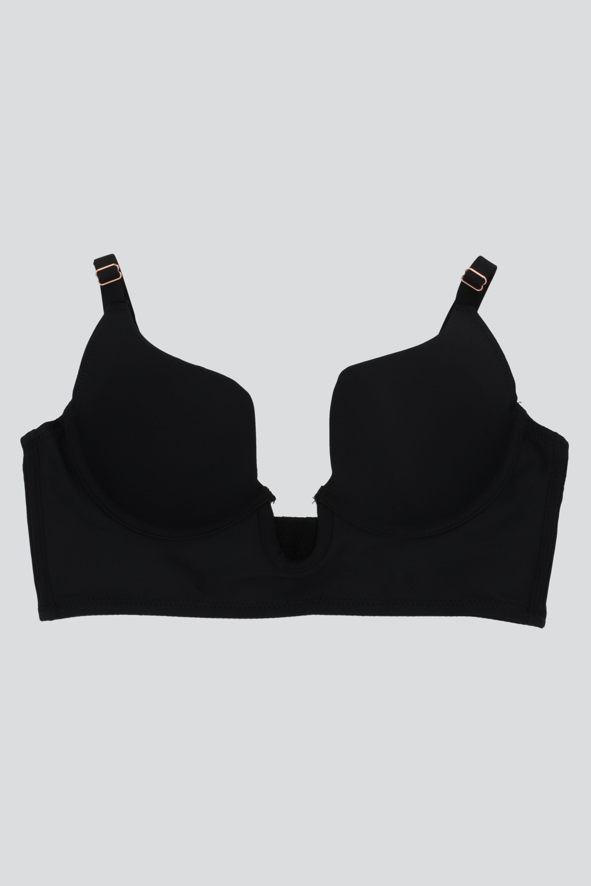 Bra copa escote en U NEGRO