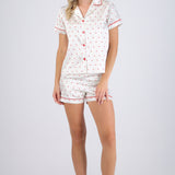 Pijama camisera short estrellas