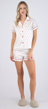 Pijama camisera short estrellas