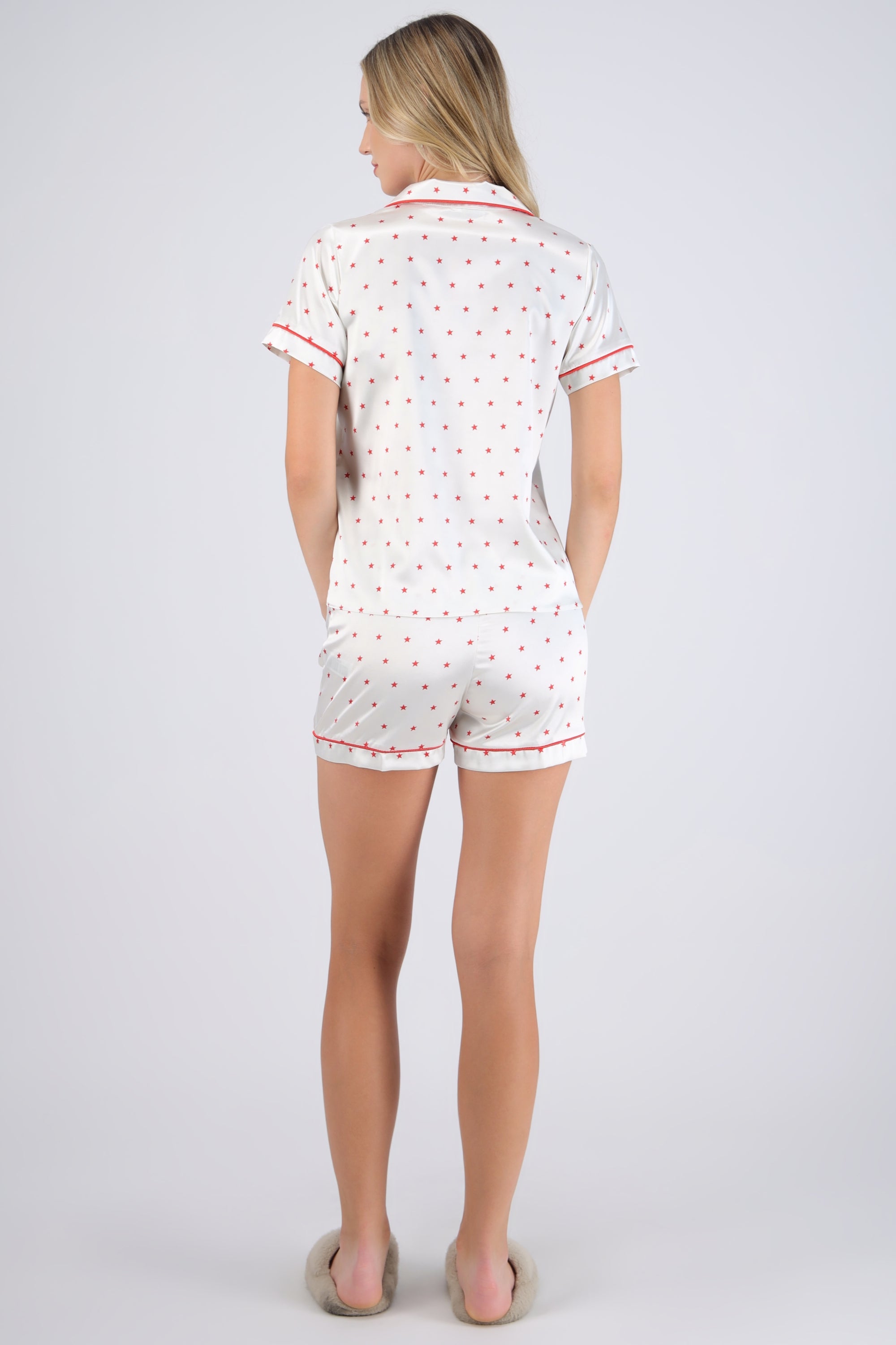 Pijama camisera short estrellas