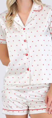 Pijama camisera short estrellas