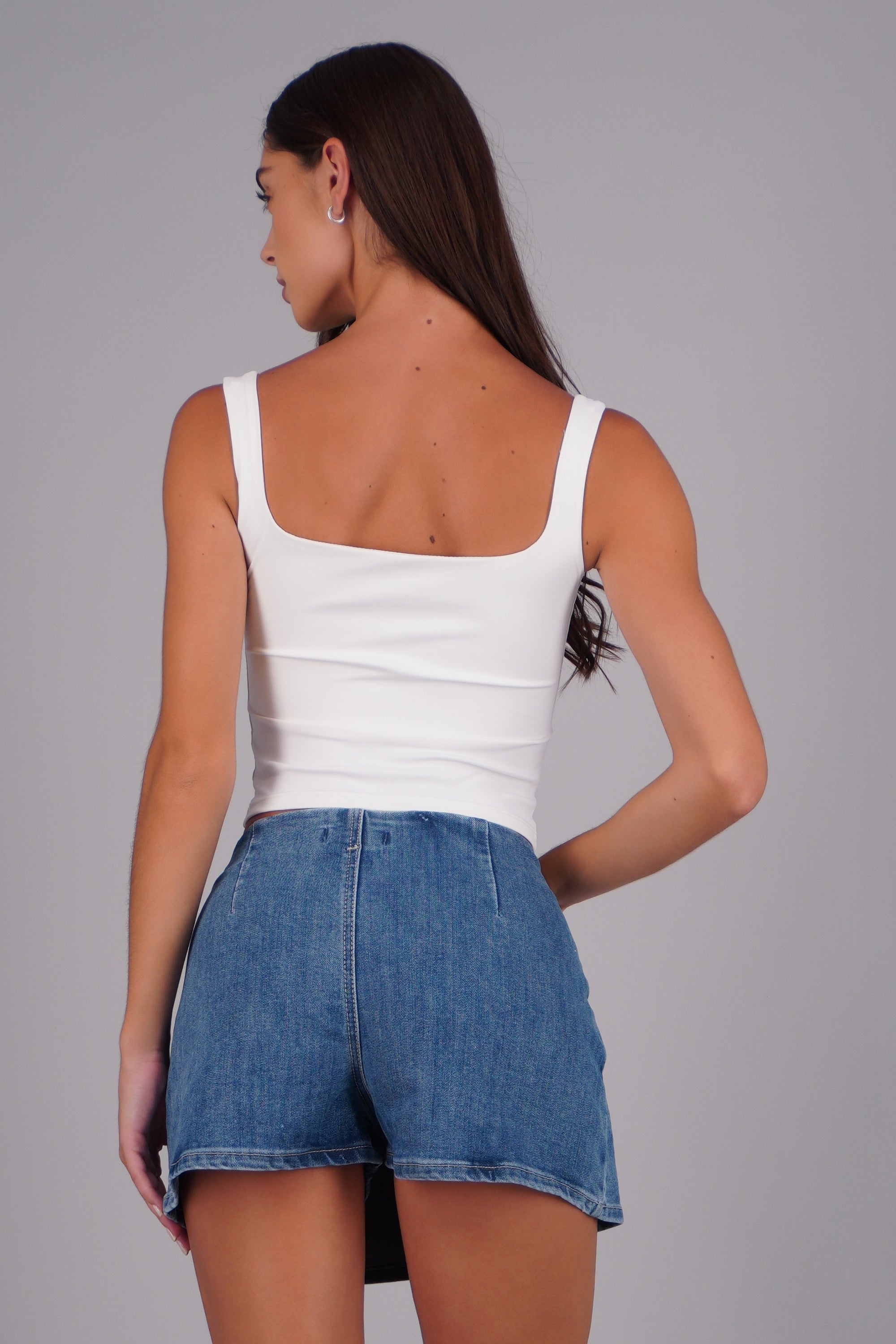 Skort demin cruzada MEDIUM WASH
