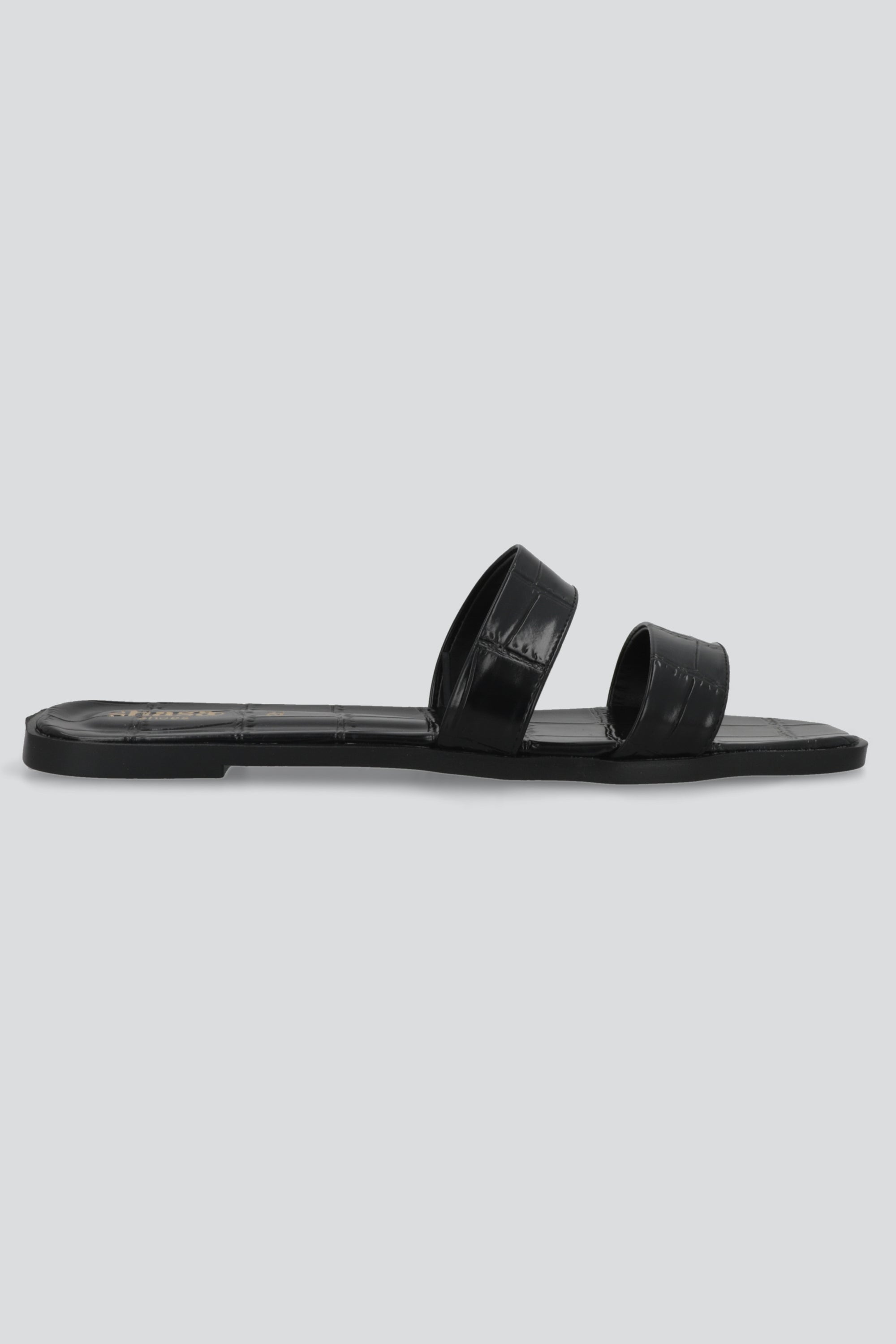 Sandalia dos tiras croco NEGRO