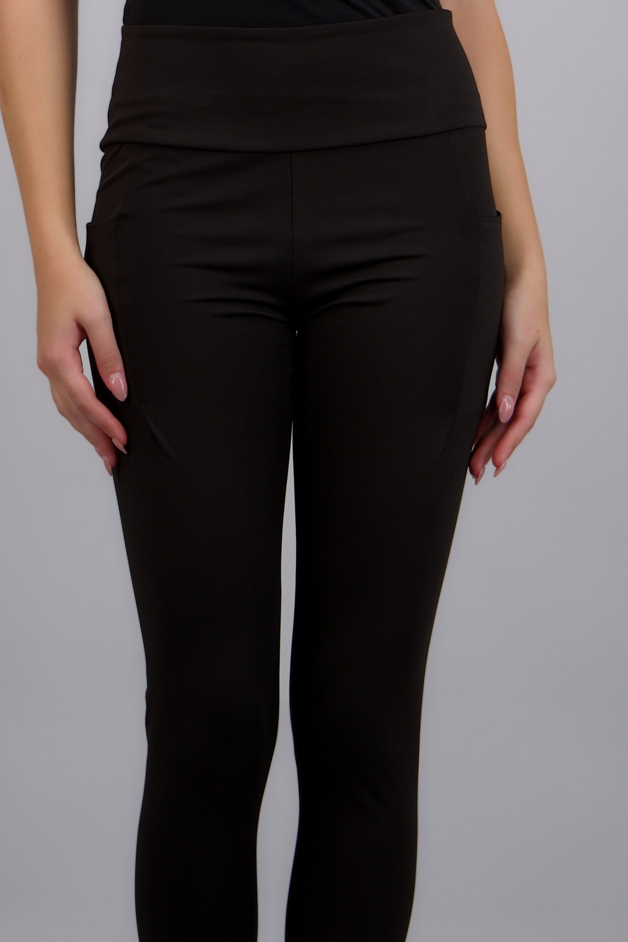 Legging deportivo pretina ancha NEGRO