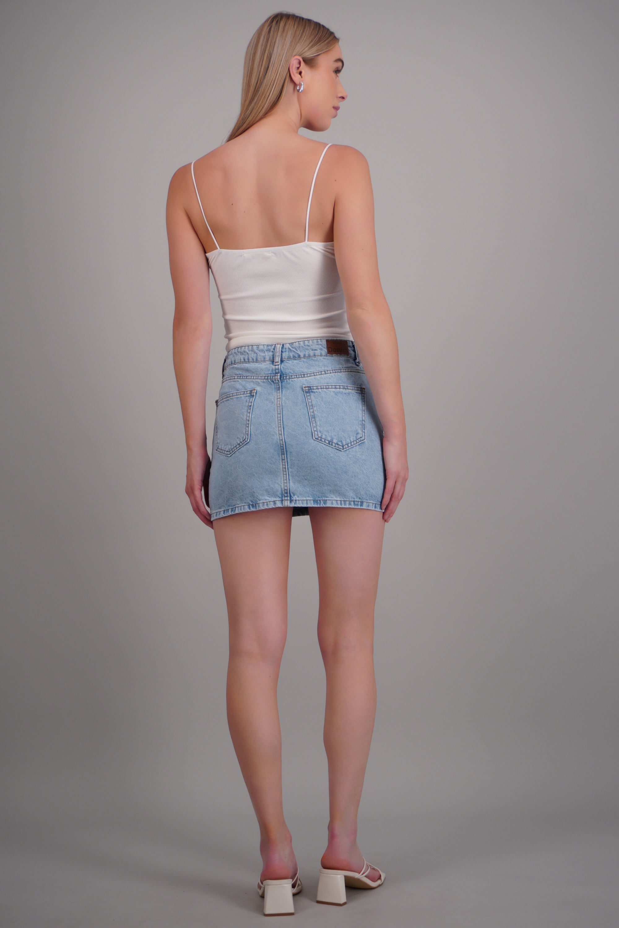 Mini falda brillos LIGHT WASH