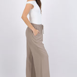 Pantalón amplio liso con resorte