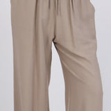 Pantalón amplio liso con resorte
