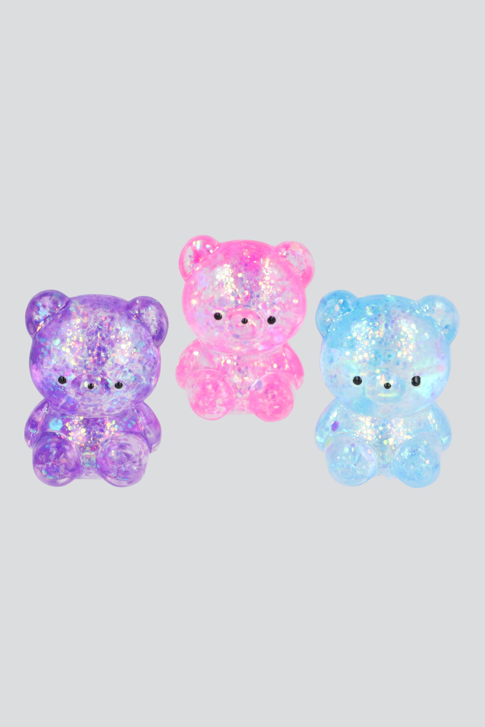 Set 3 squishies mini ositos glitter