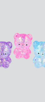 Set 3 squishies mini ositos glitter