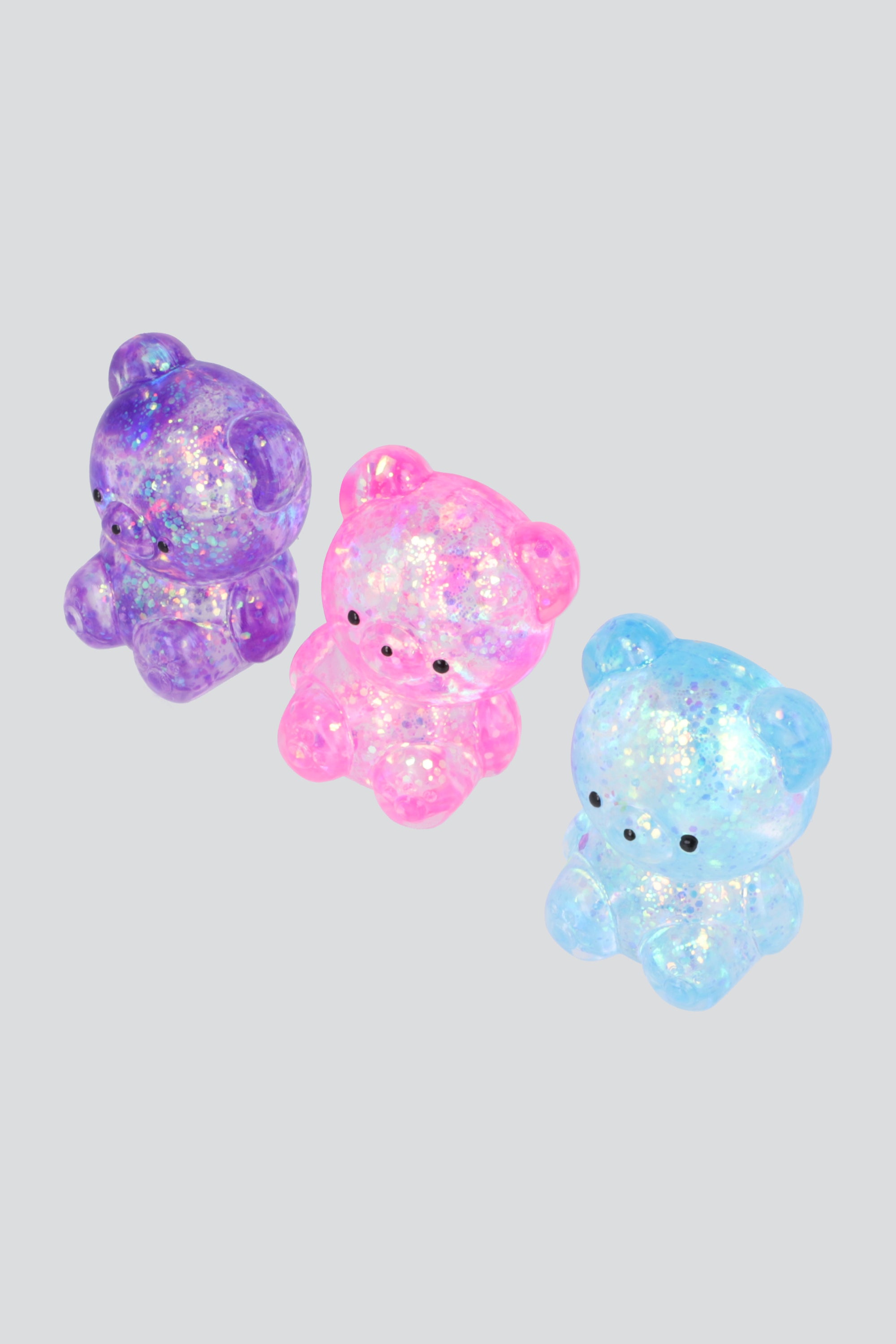 Set 3 squishies mini ositos glitter