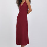 Vestido maxi cuentas espalda