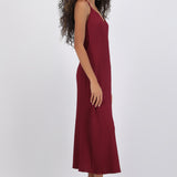 Vestido maxi cuentas espalda