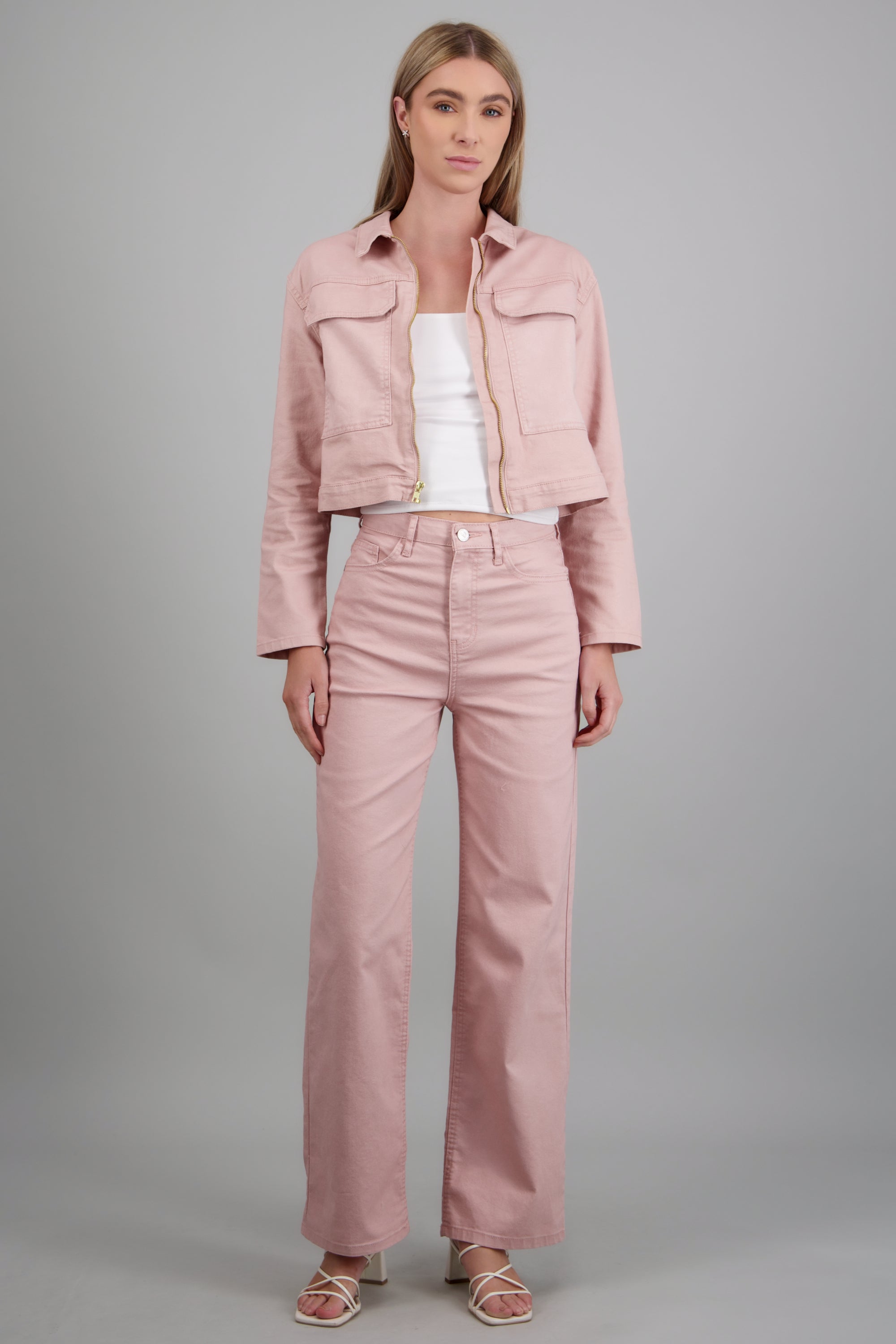 Jeans wide leg ROSA PASTEL
