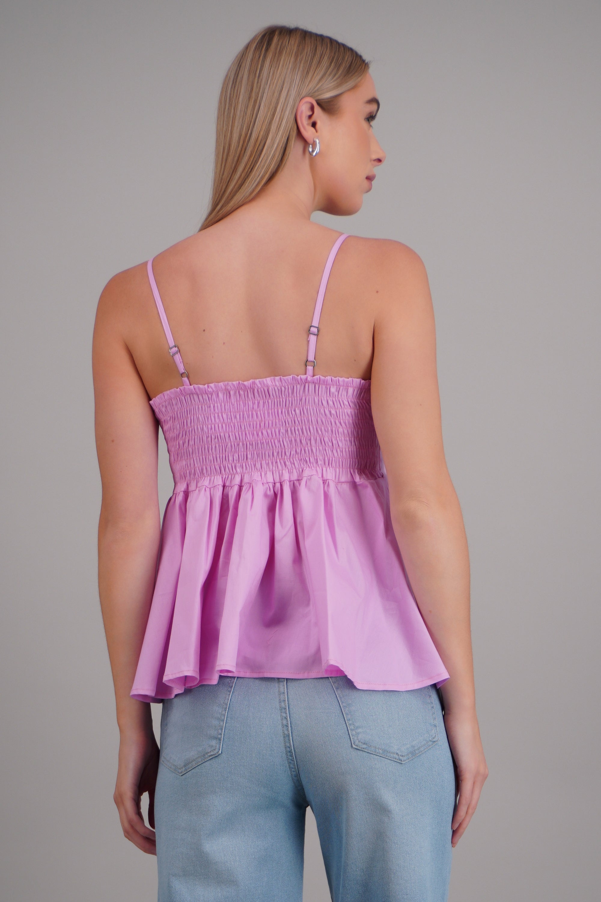 Top tirantes detalle peplum ROSA PASTEL