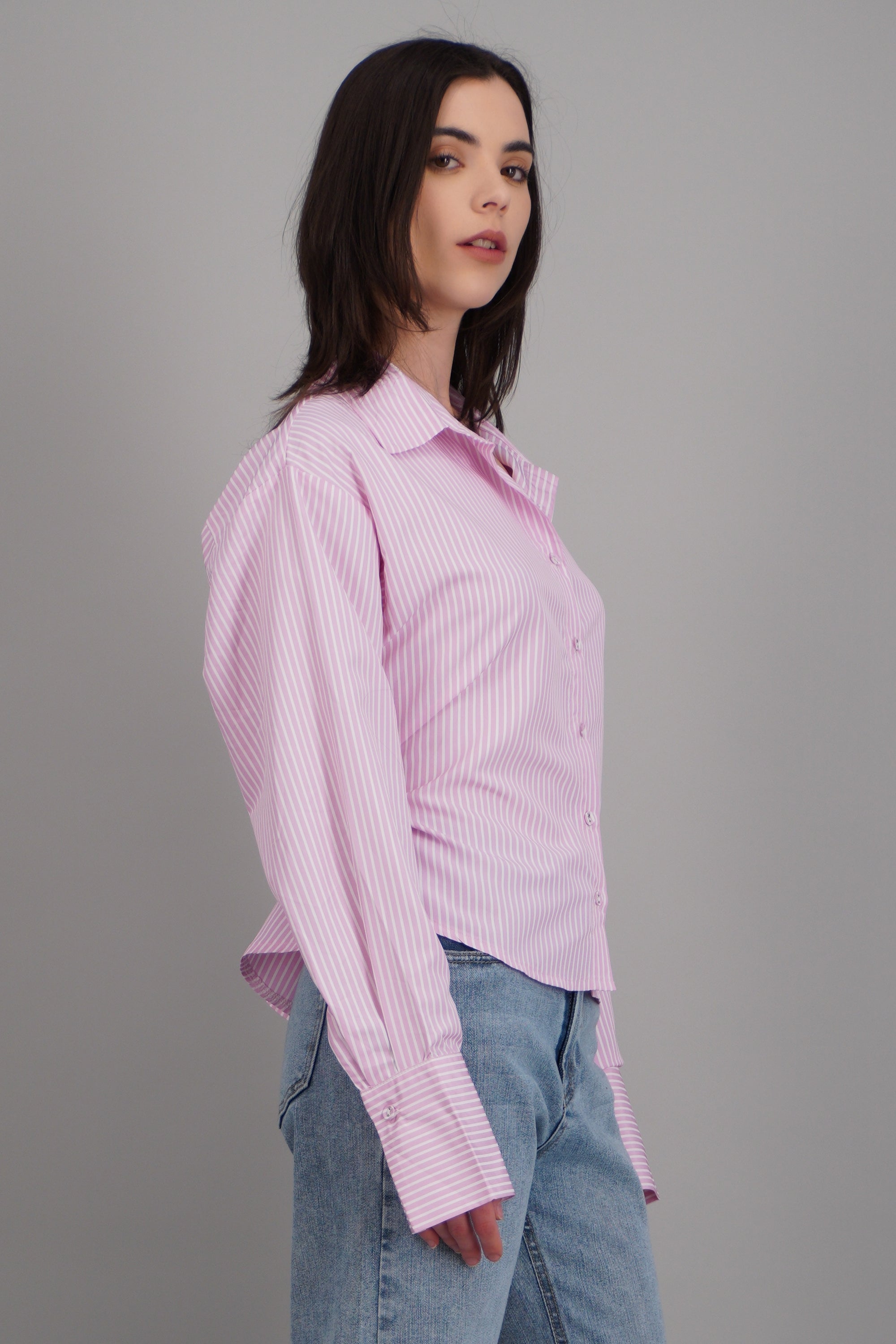 Camisa con amarre ROSA PASTEL
