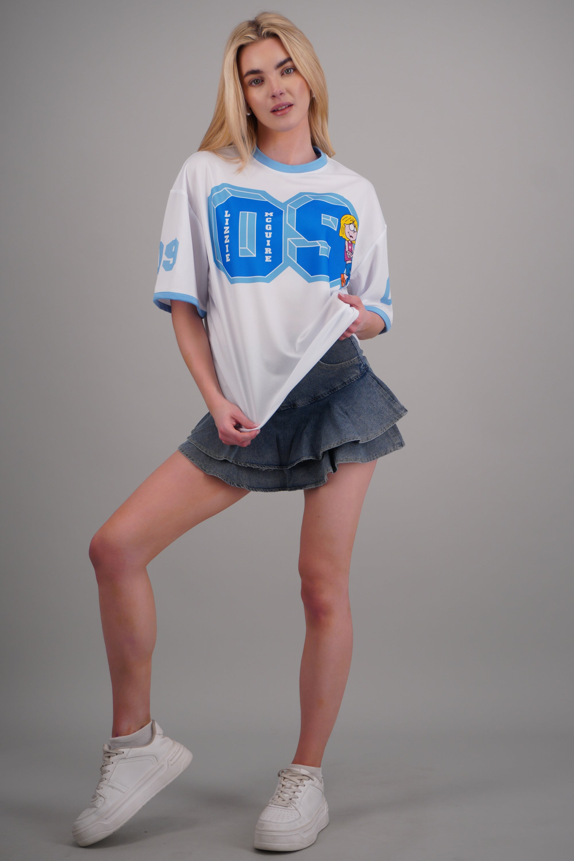 Playera deportiva Lizzie Mcguire numero BLANCO