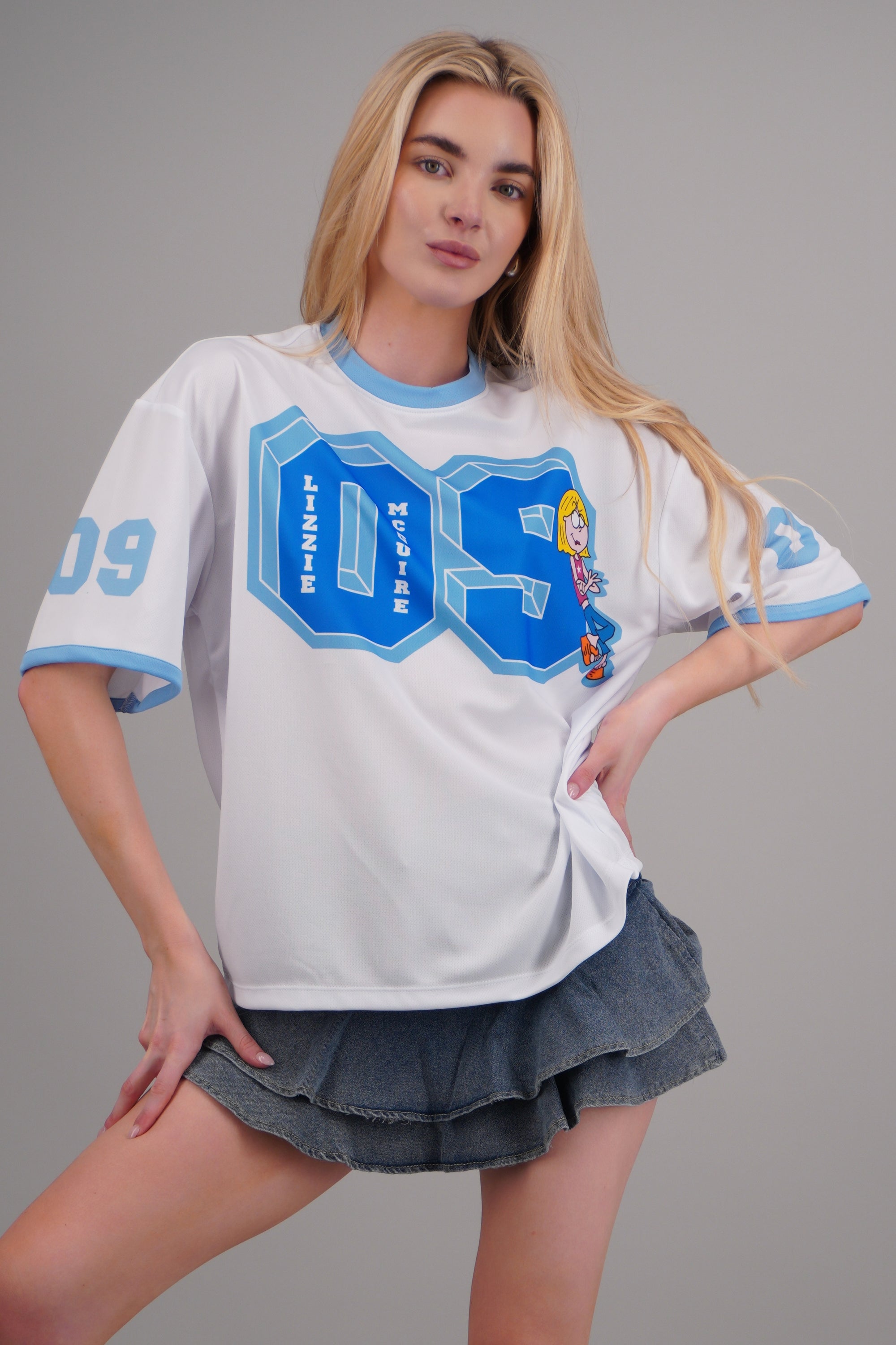 Playera deportiva Lizzie Mcguire numero BLANCO