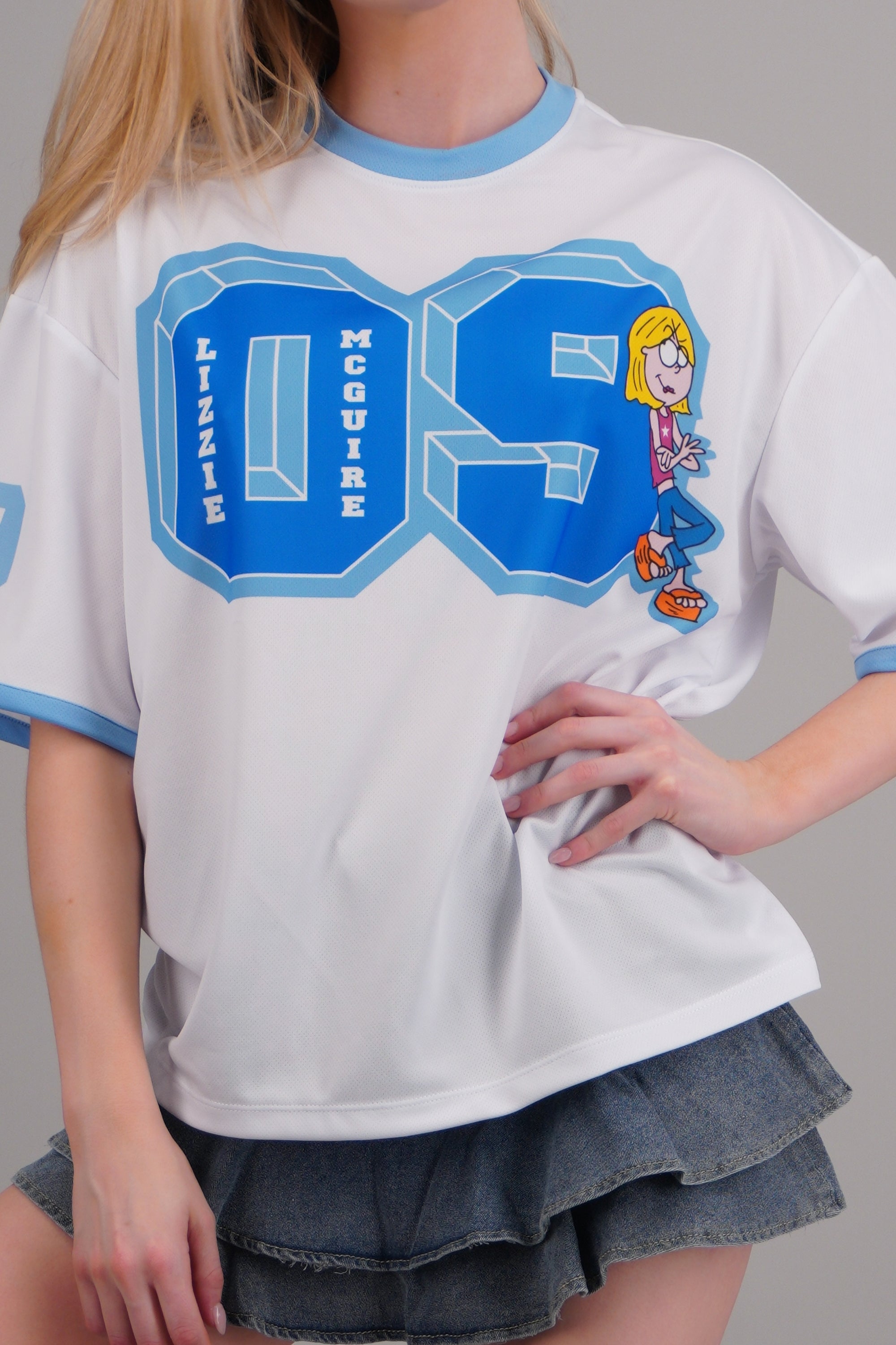 Playera deportiva Lizzie Mcguire numero BLANCO