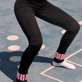 Leggings flare cintura cruzado contraste