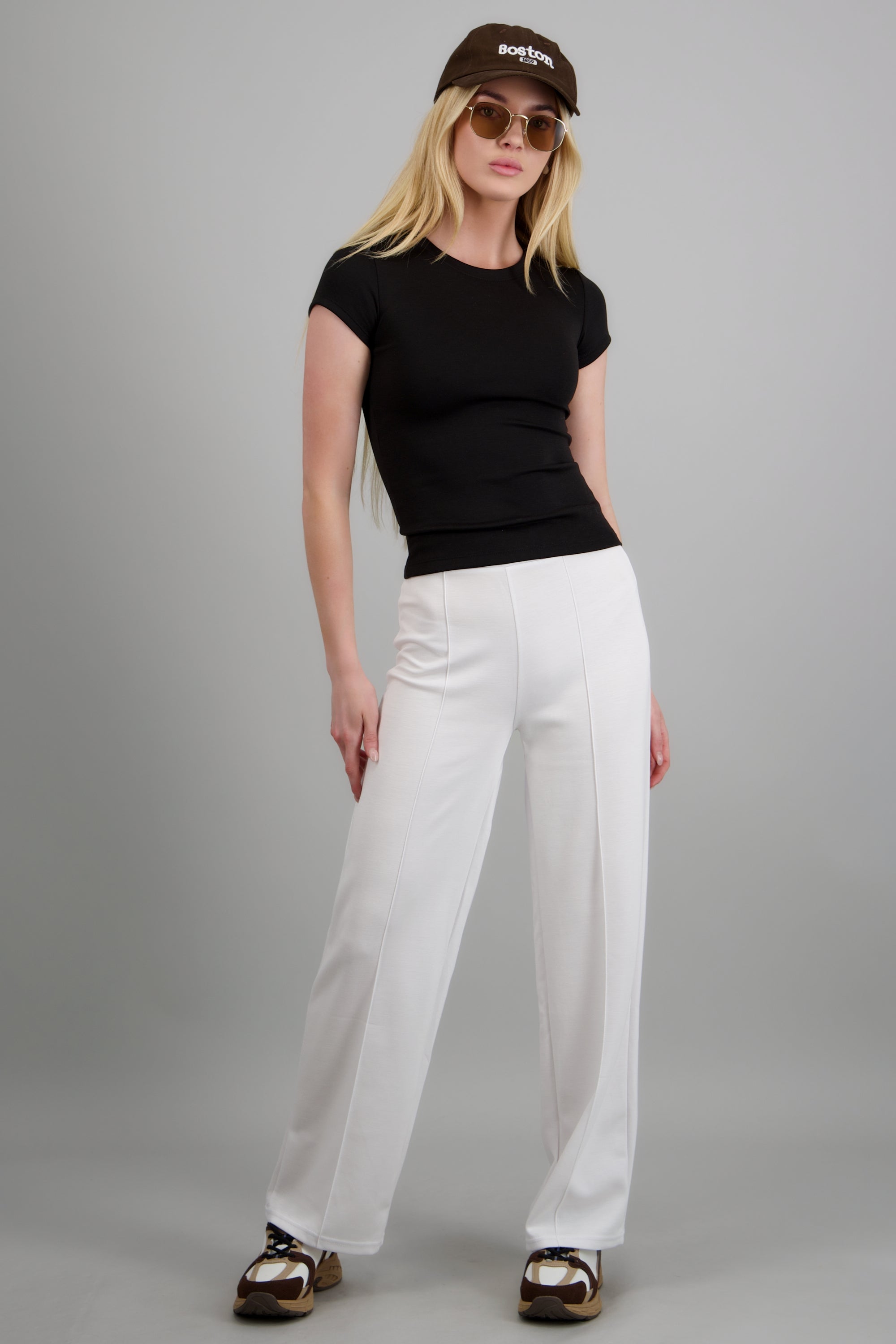 Pantalon amplio modal BLANCO