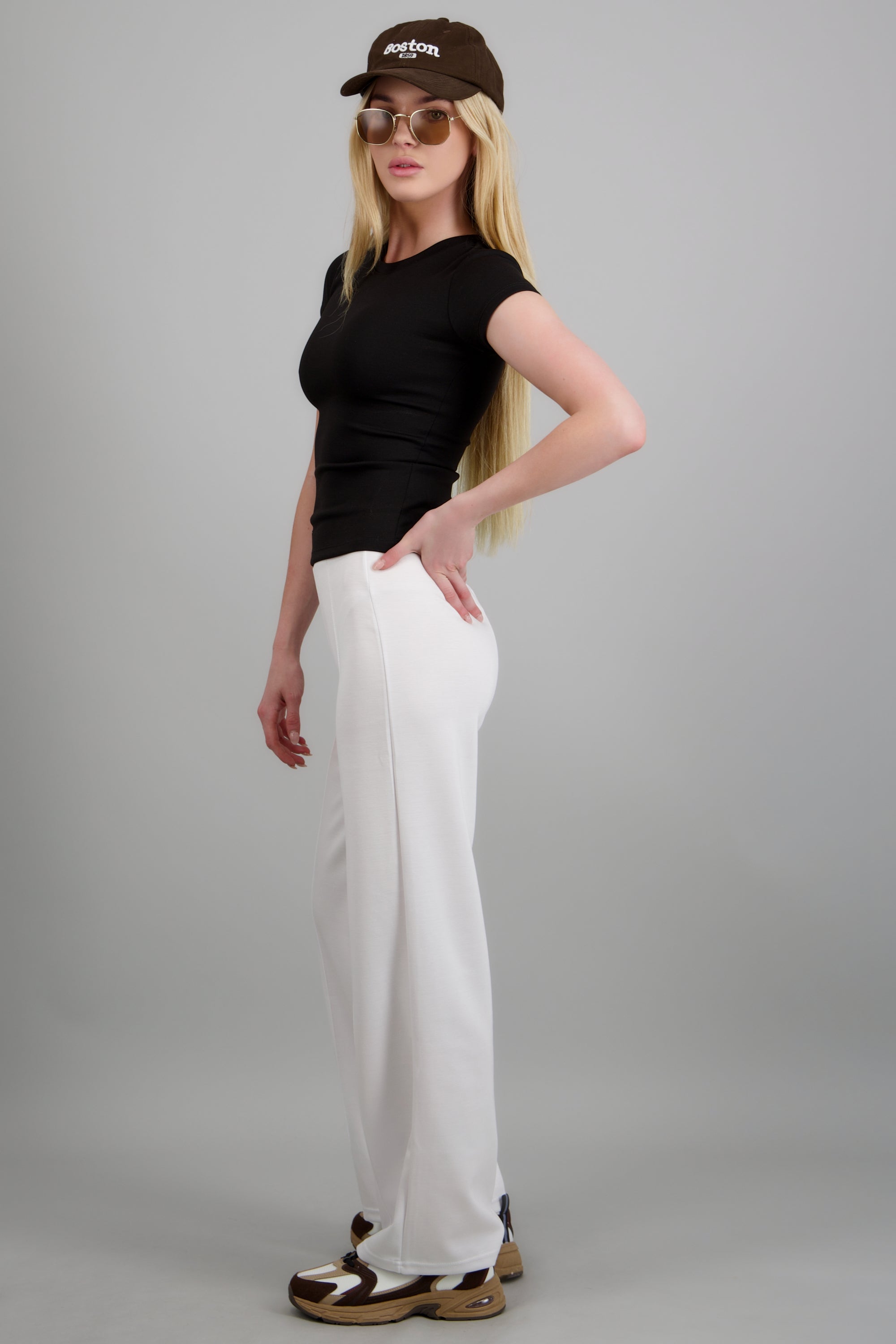 Pantalon amplio modal BLANCO