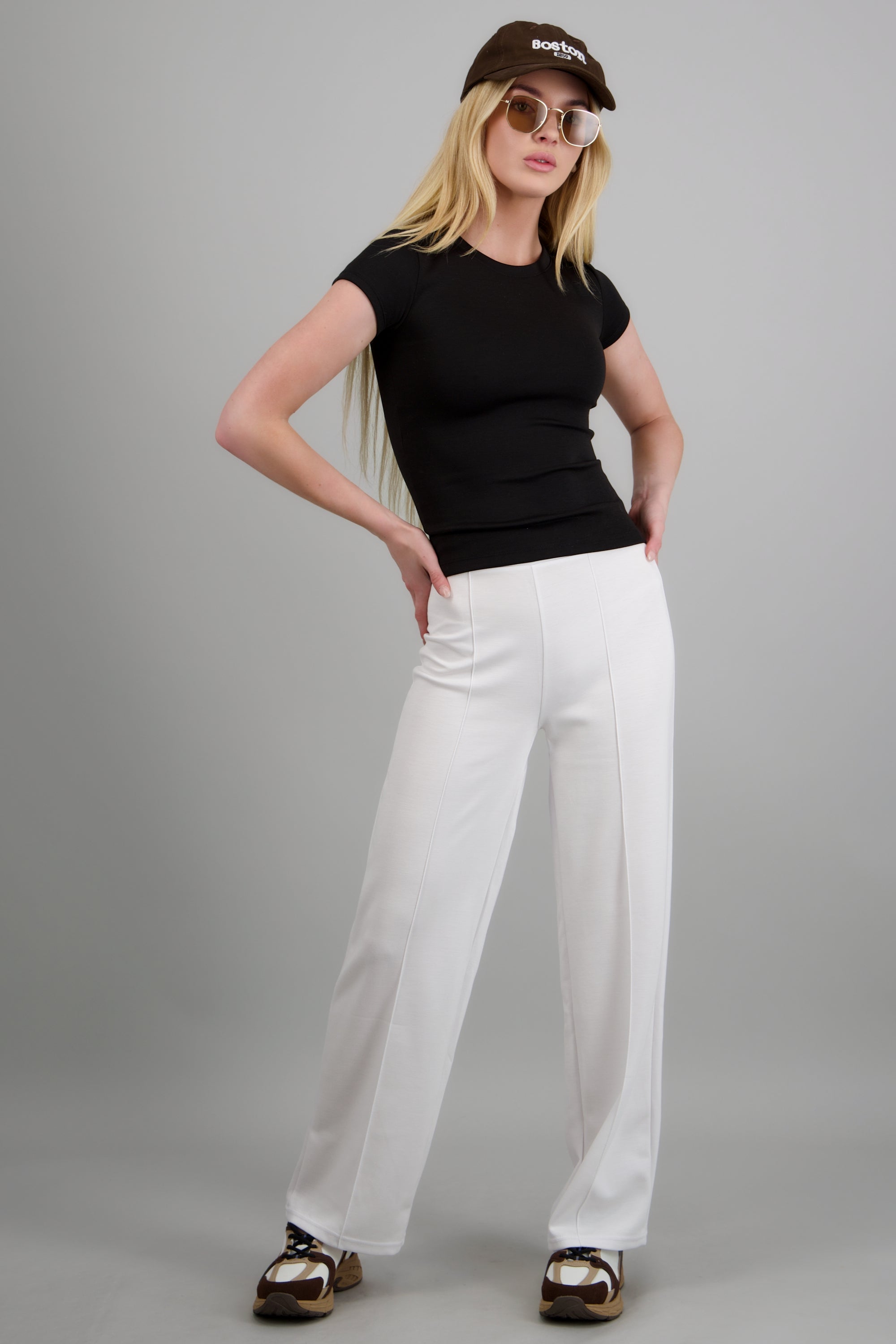 Pantalon amplio modal BLANCO