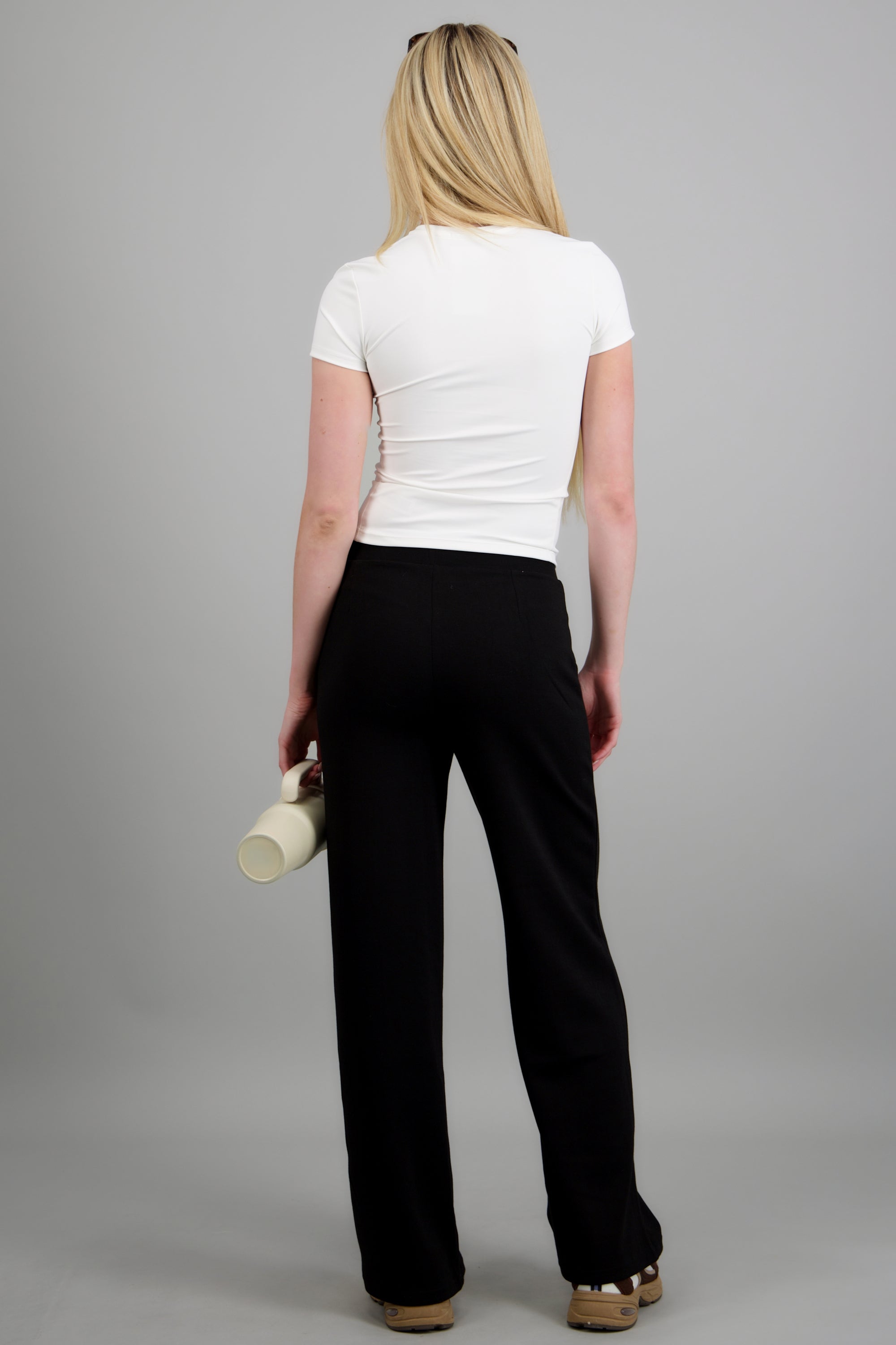 Pantalon amplio modal NEGRO