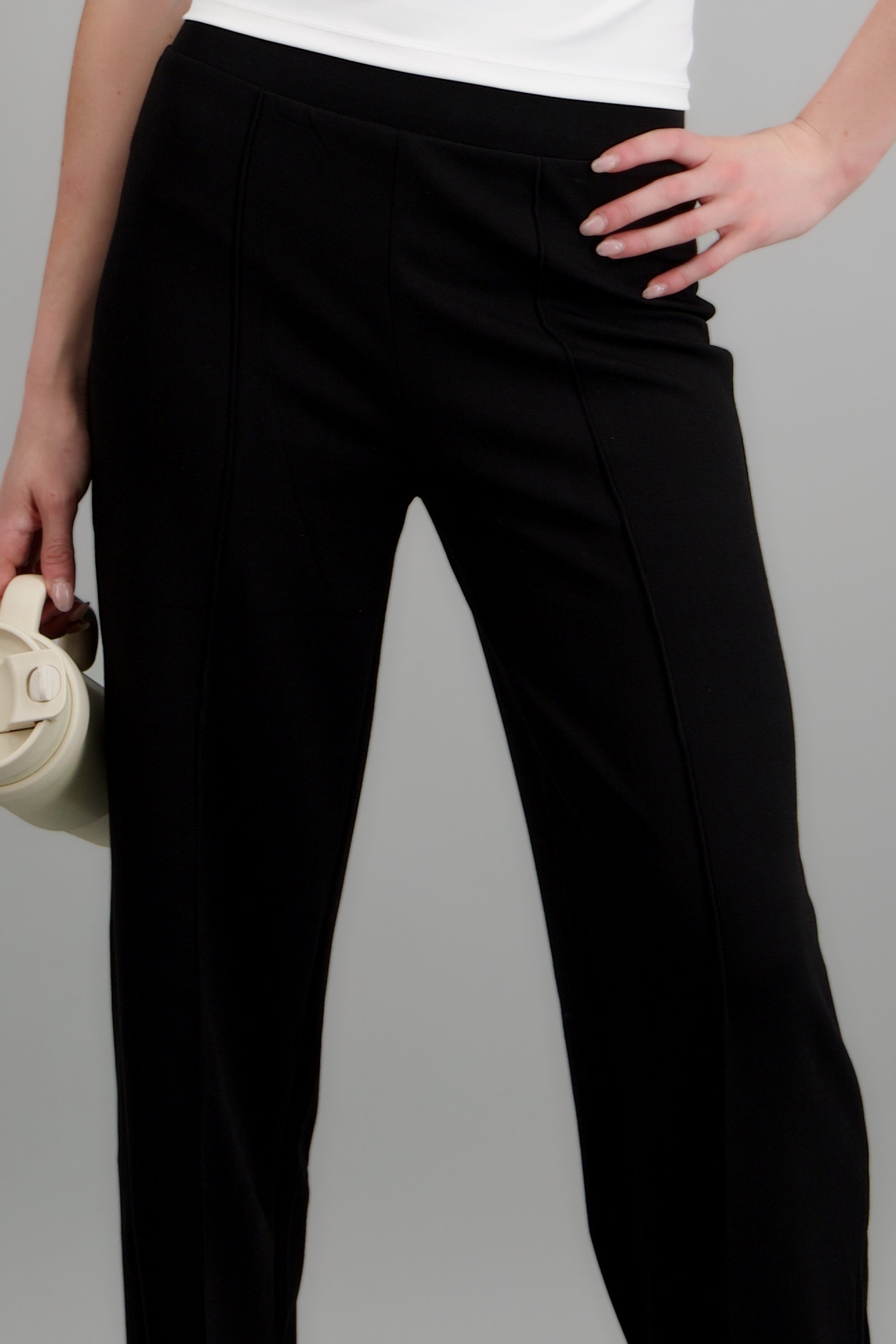 Pantalon amplio modal NEGRO