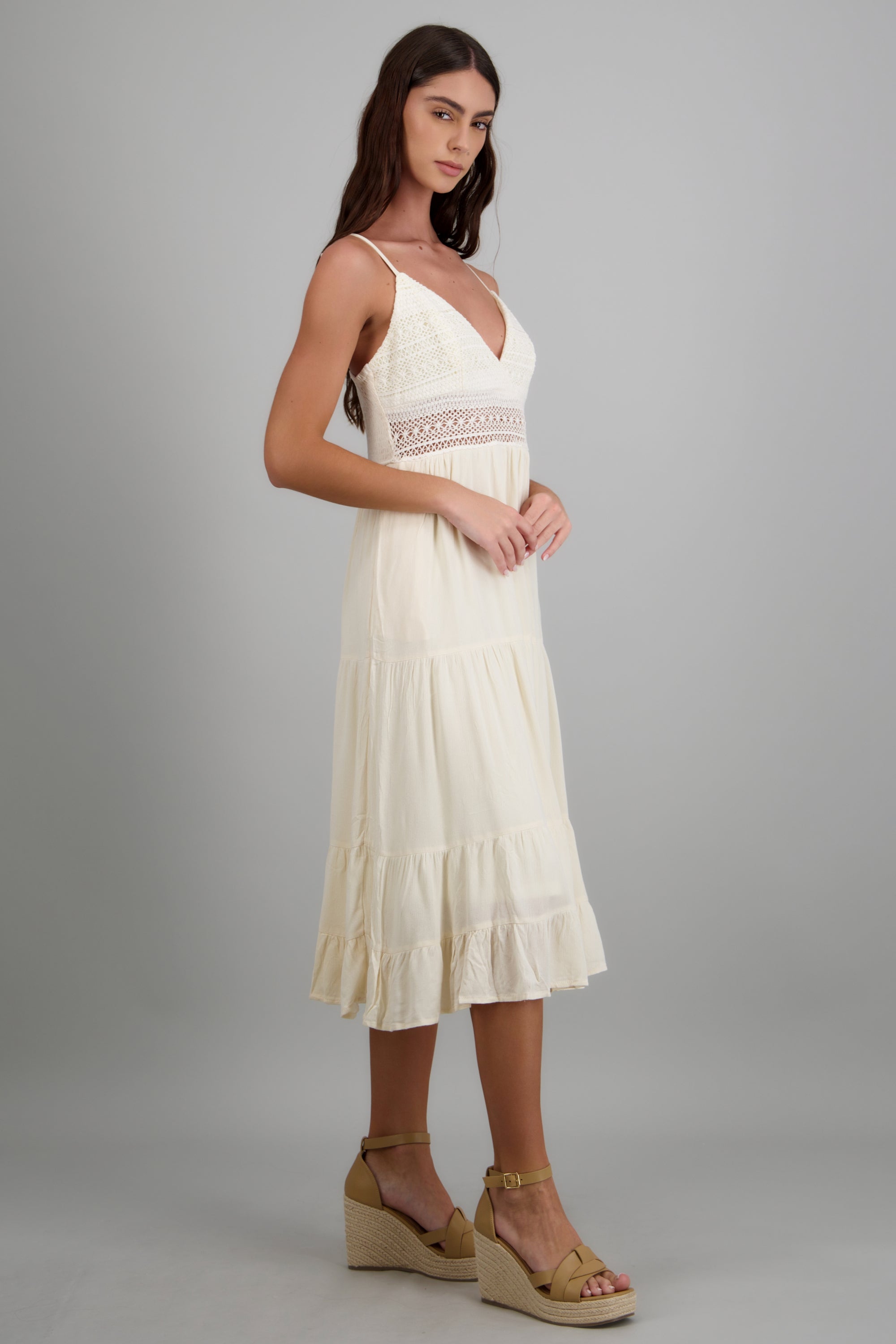 Vestido maxi con crochet ARENA