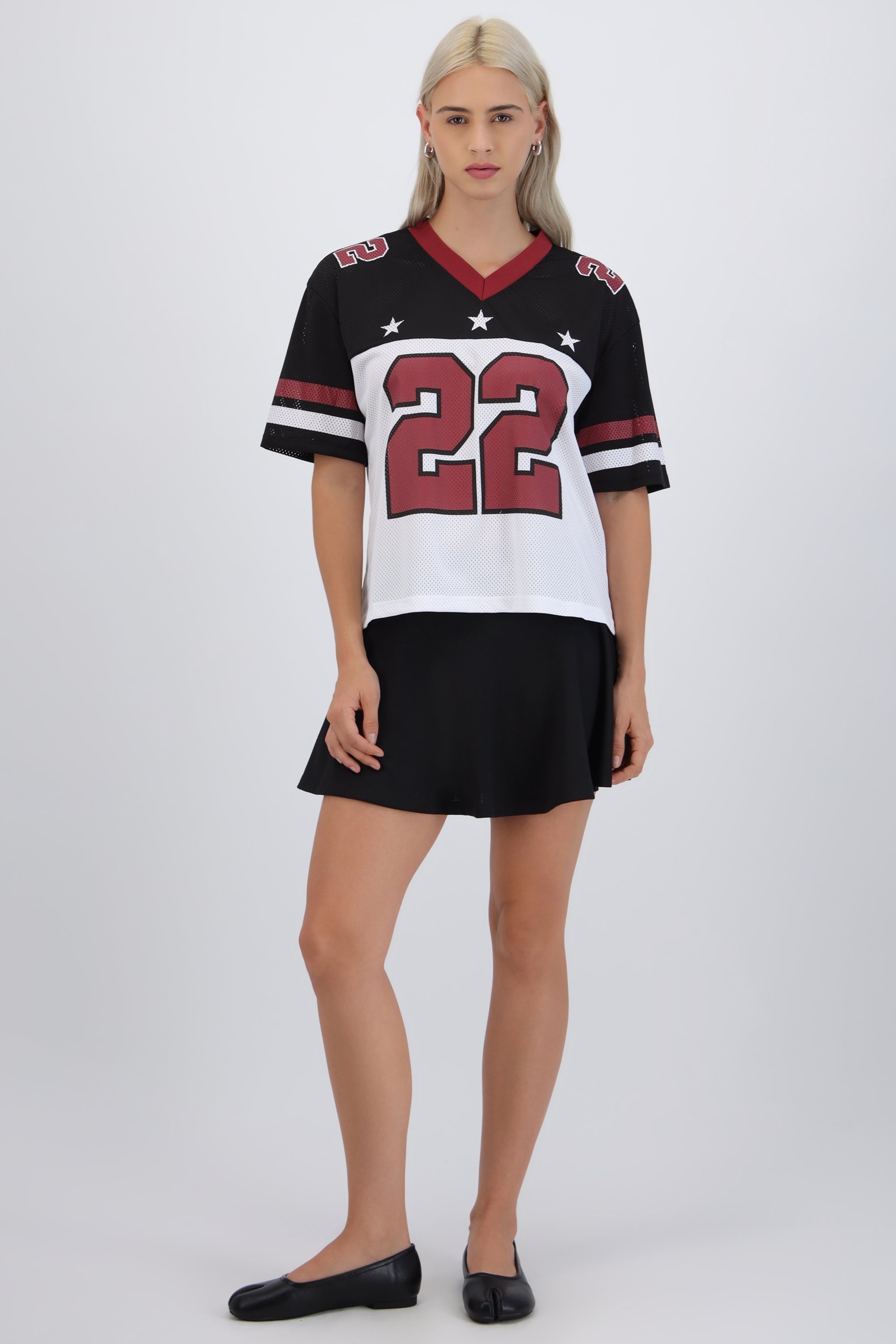 Playera tipojersey constraste estrellas