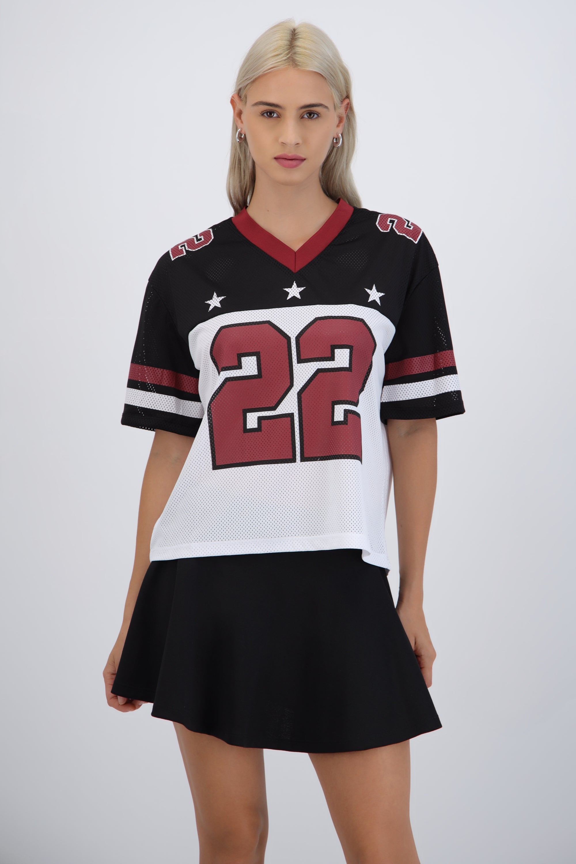 Playera tipojersey constraste estrellas