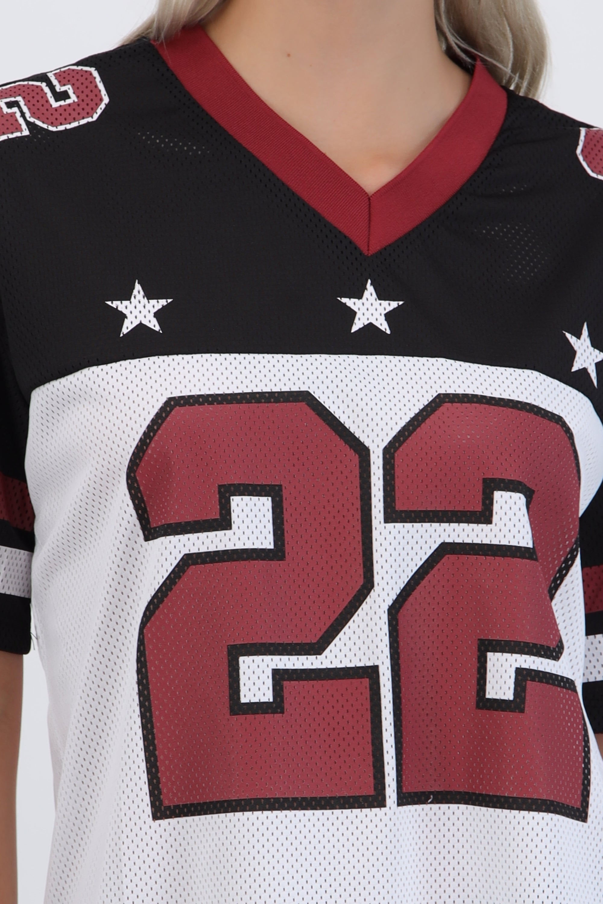 Playera tipojersey constraste estrellas