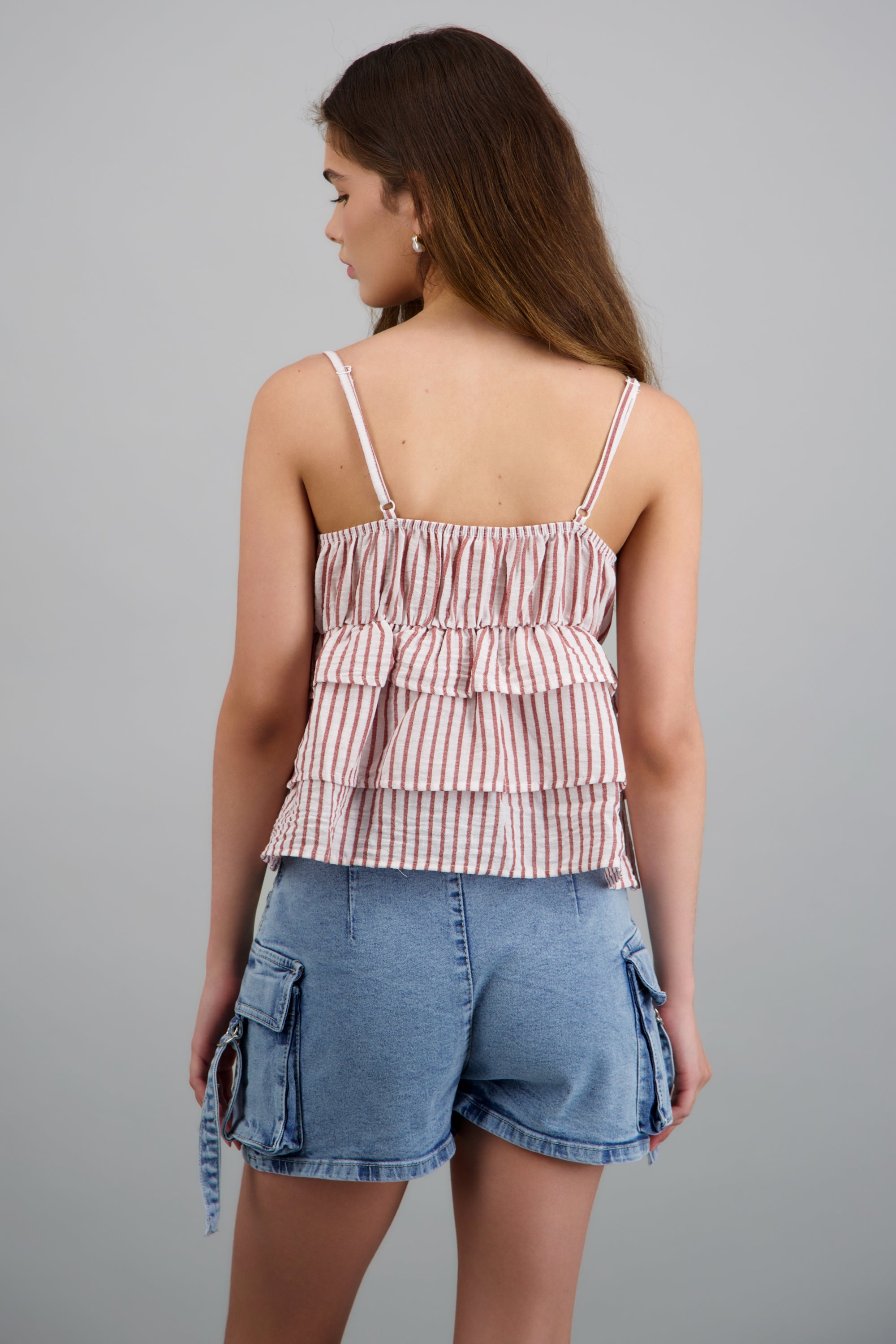 Top tirantes con olanes CIRUELA