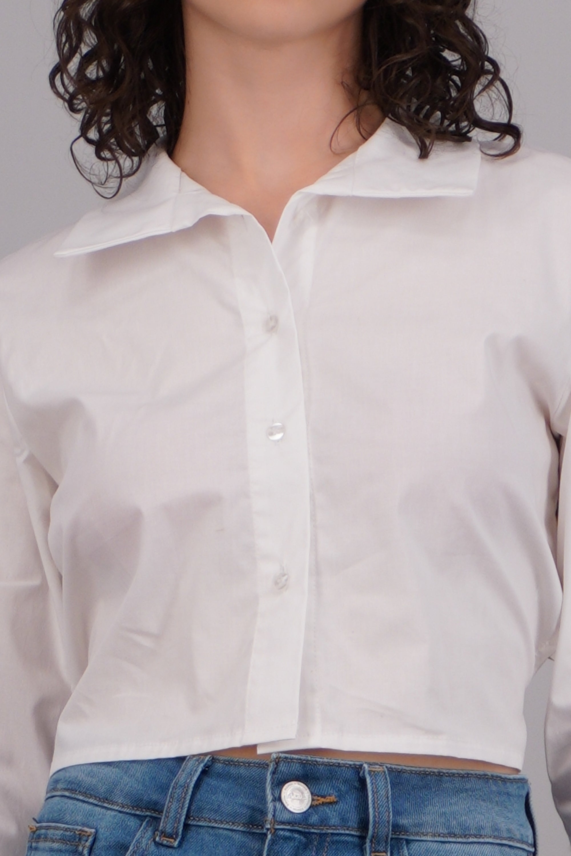 Camisa manga larga detalle espalda BLANCO
