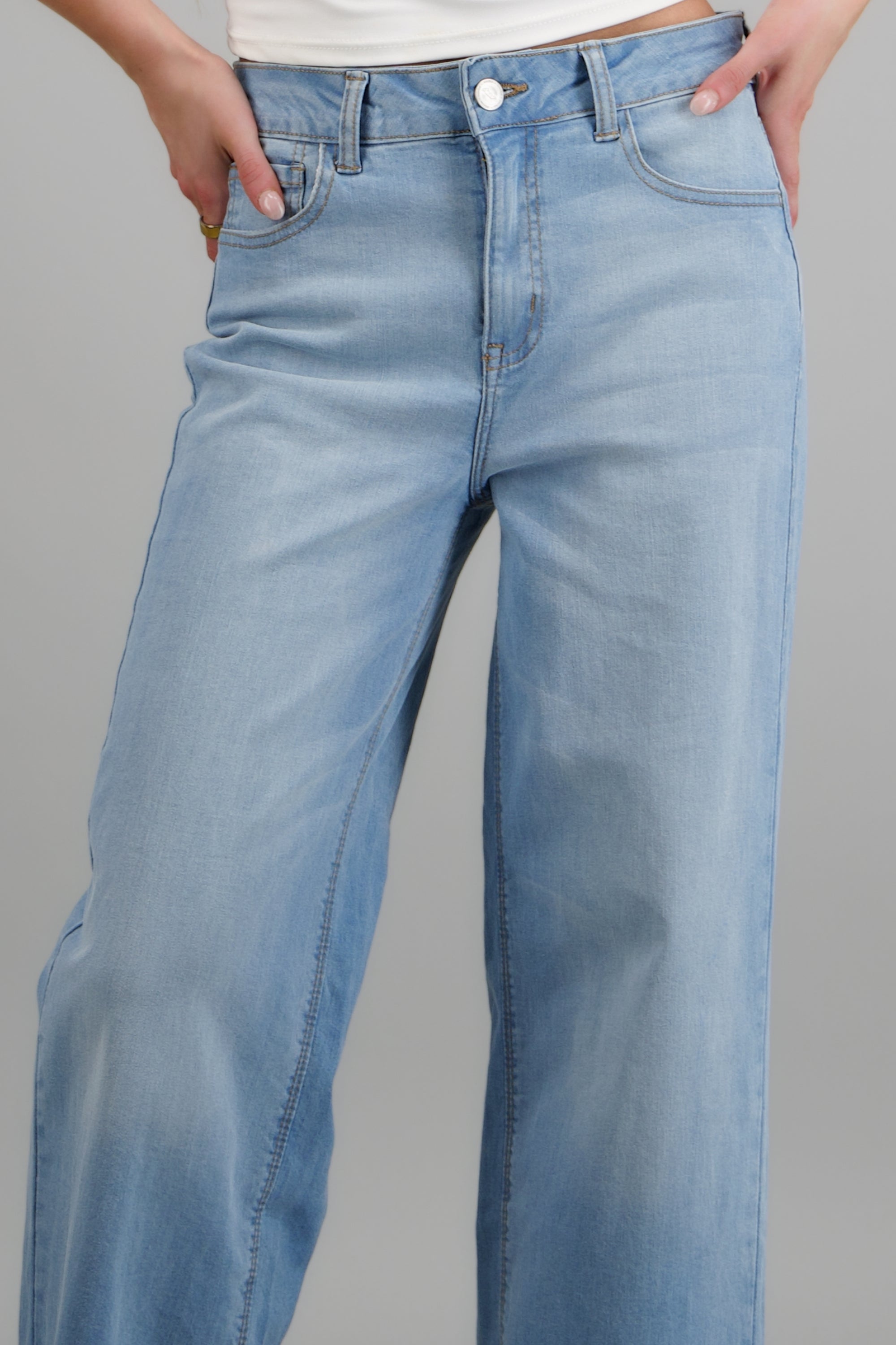Jeans wide leg basico MEDIUM WASH
