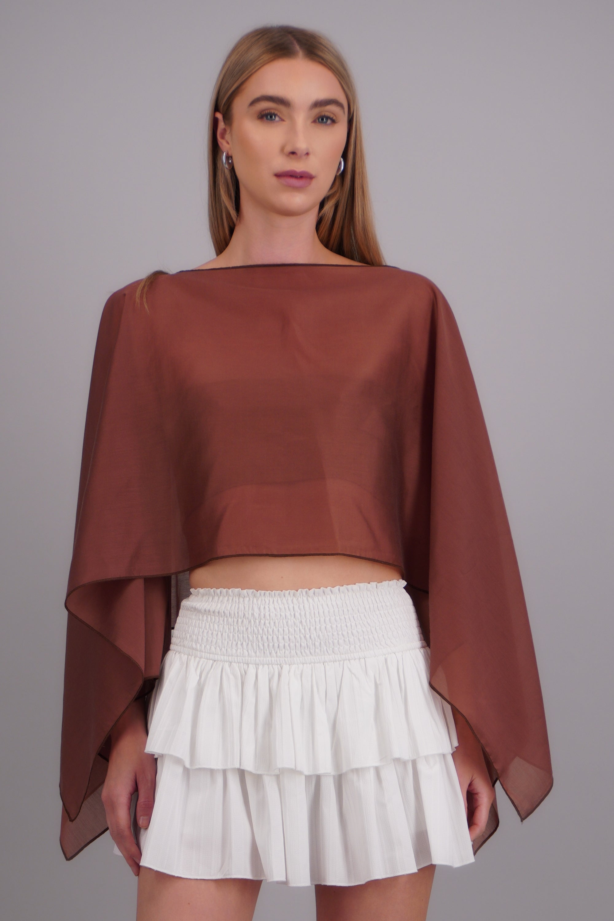 Blusa transparente gasa CAFE