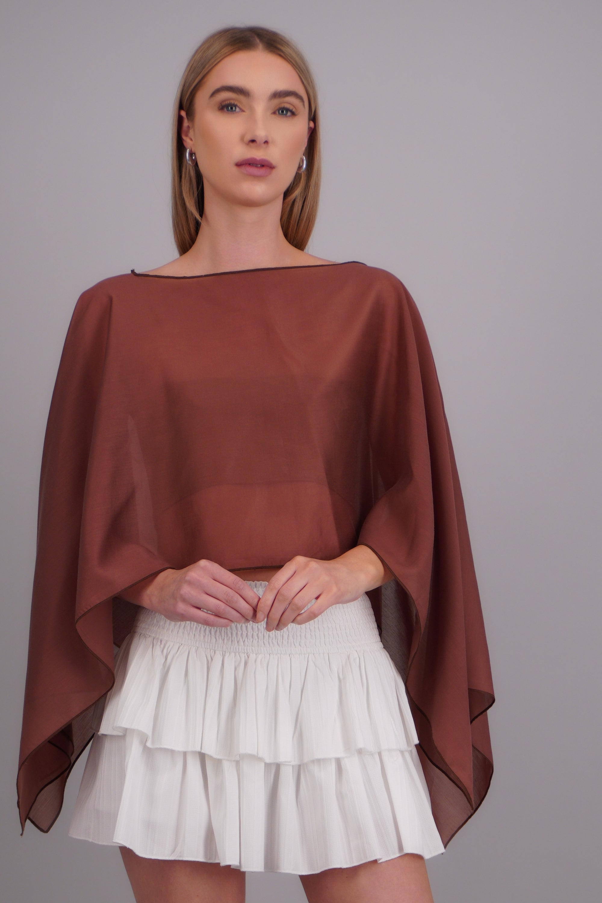Blusa transparente gasa CAFE