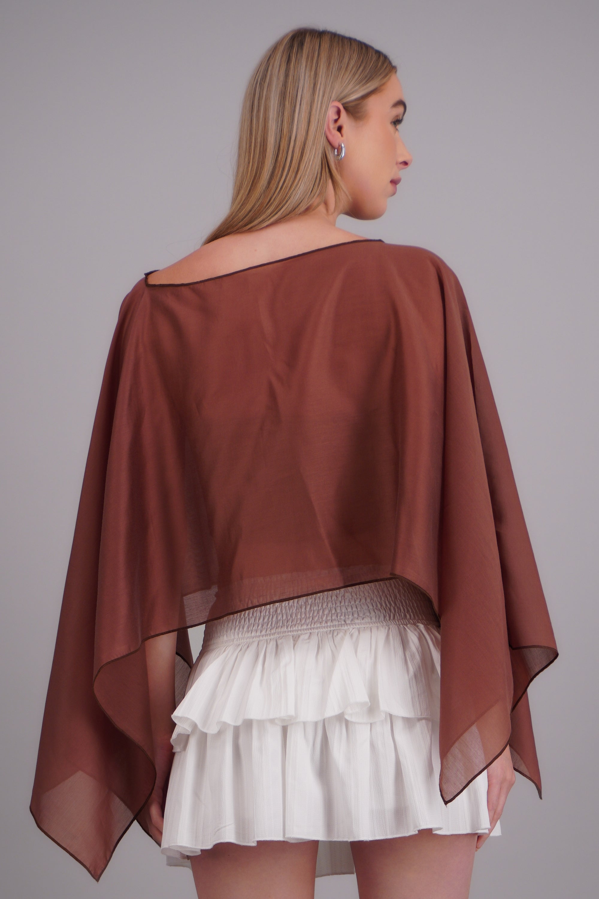 Blusa transparente gasa CAFE