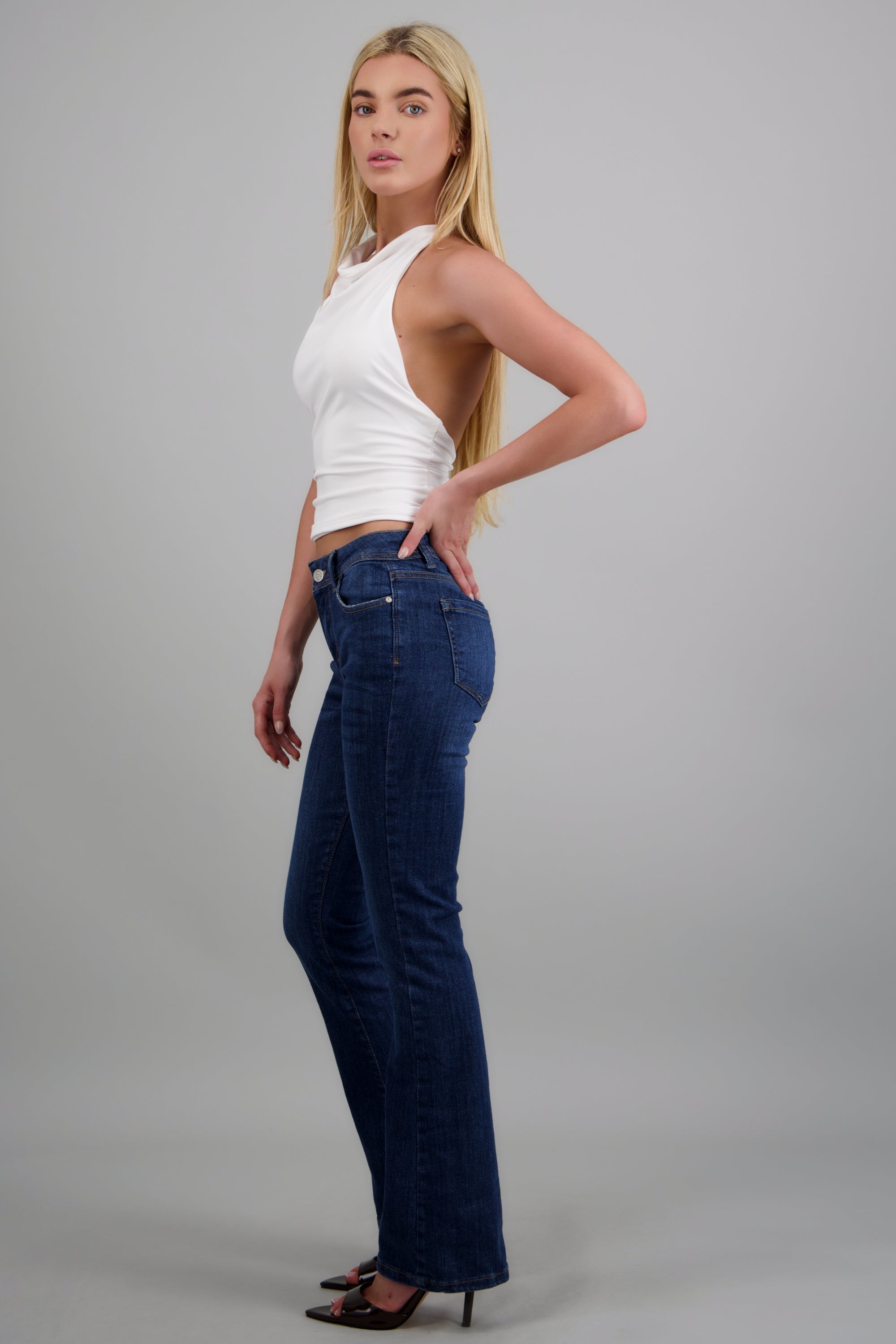 Jeans flare slim basico DARK WASH