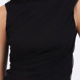 Blusa sin mangas drapeada