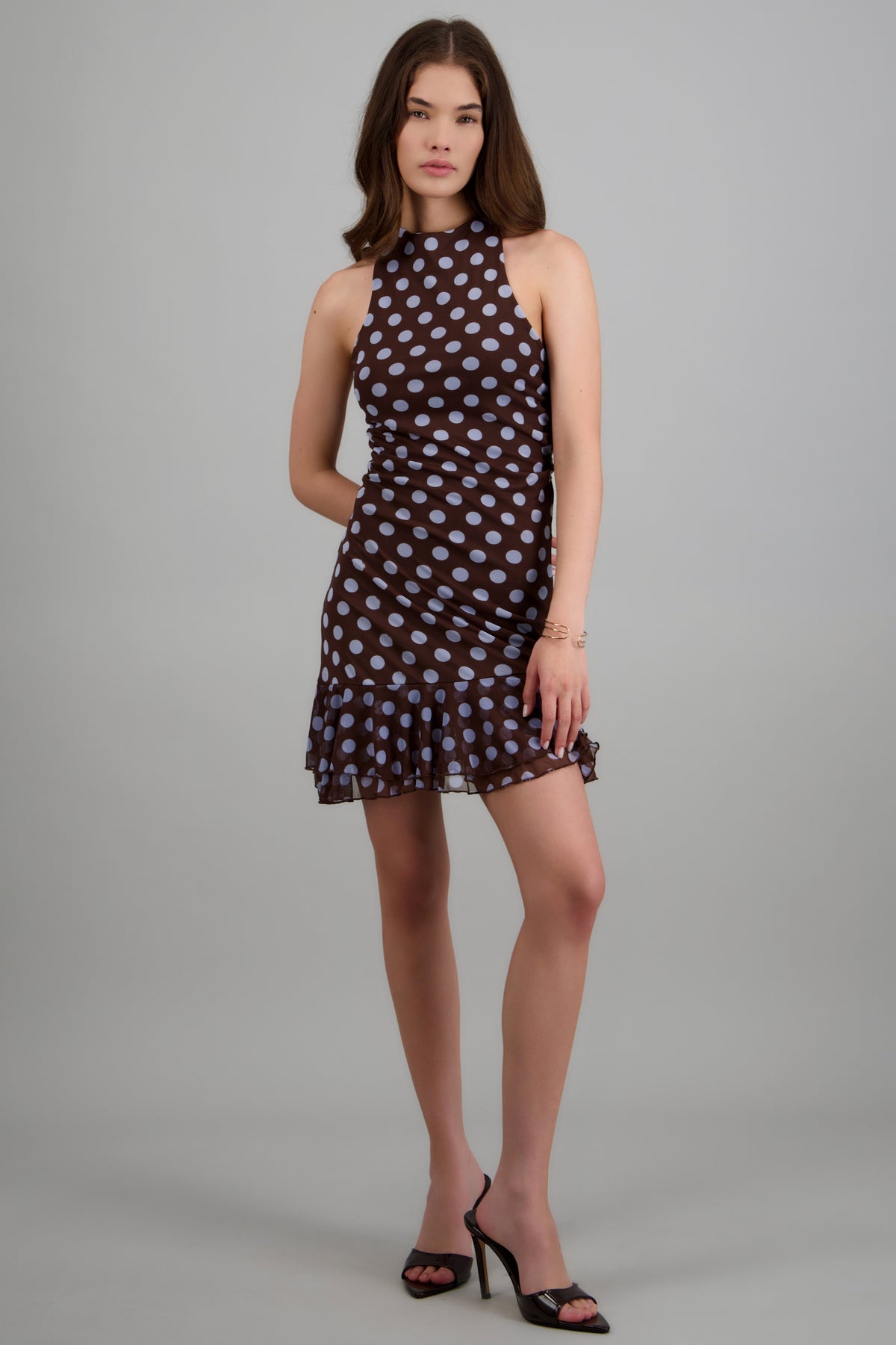 Vestido mini estampado polka CAFE COMBO