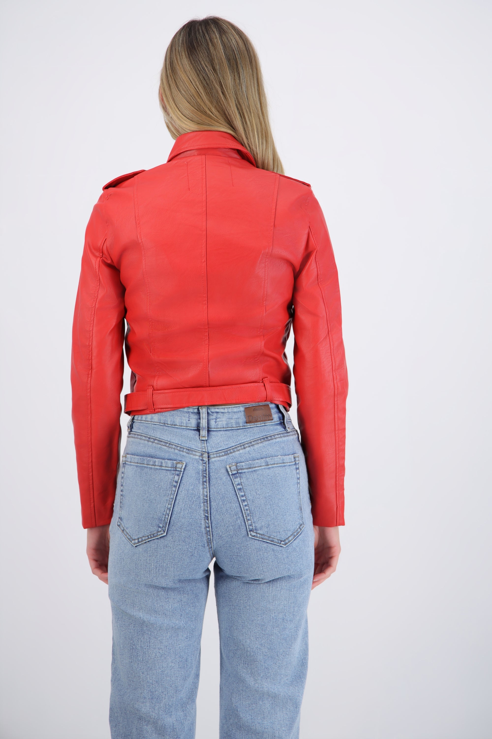 Biker cruzada detalle botones