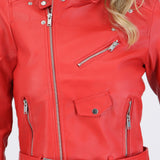 Biker cruzada detalle botones