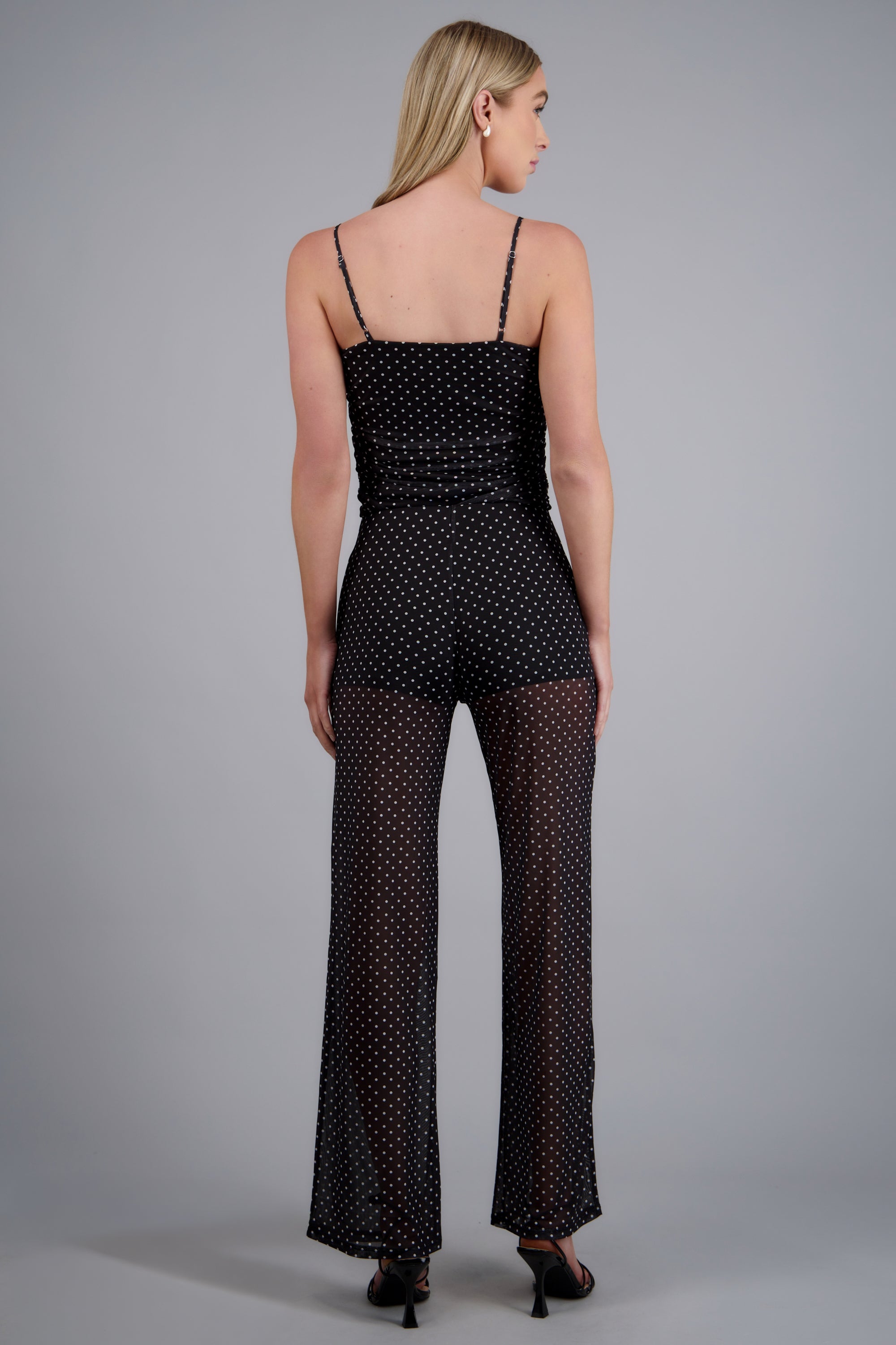 Pantalón estampado polkas NEGRO COMBO
