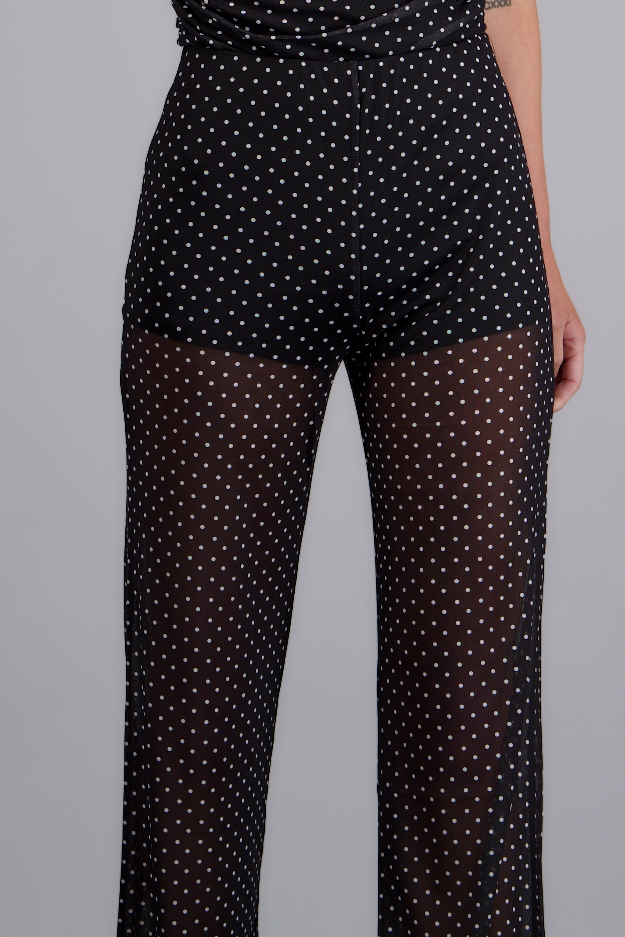 Pantalón estampado polkas NEGRO COMBO