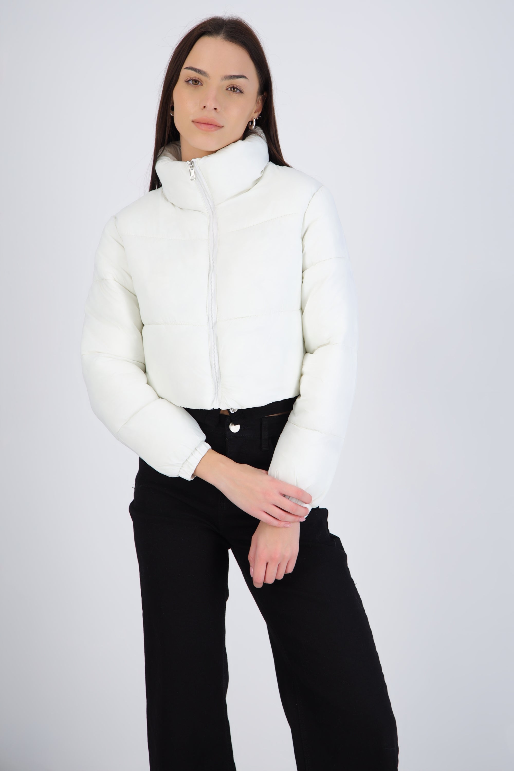 Chamarra puffer crop